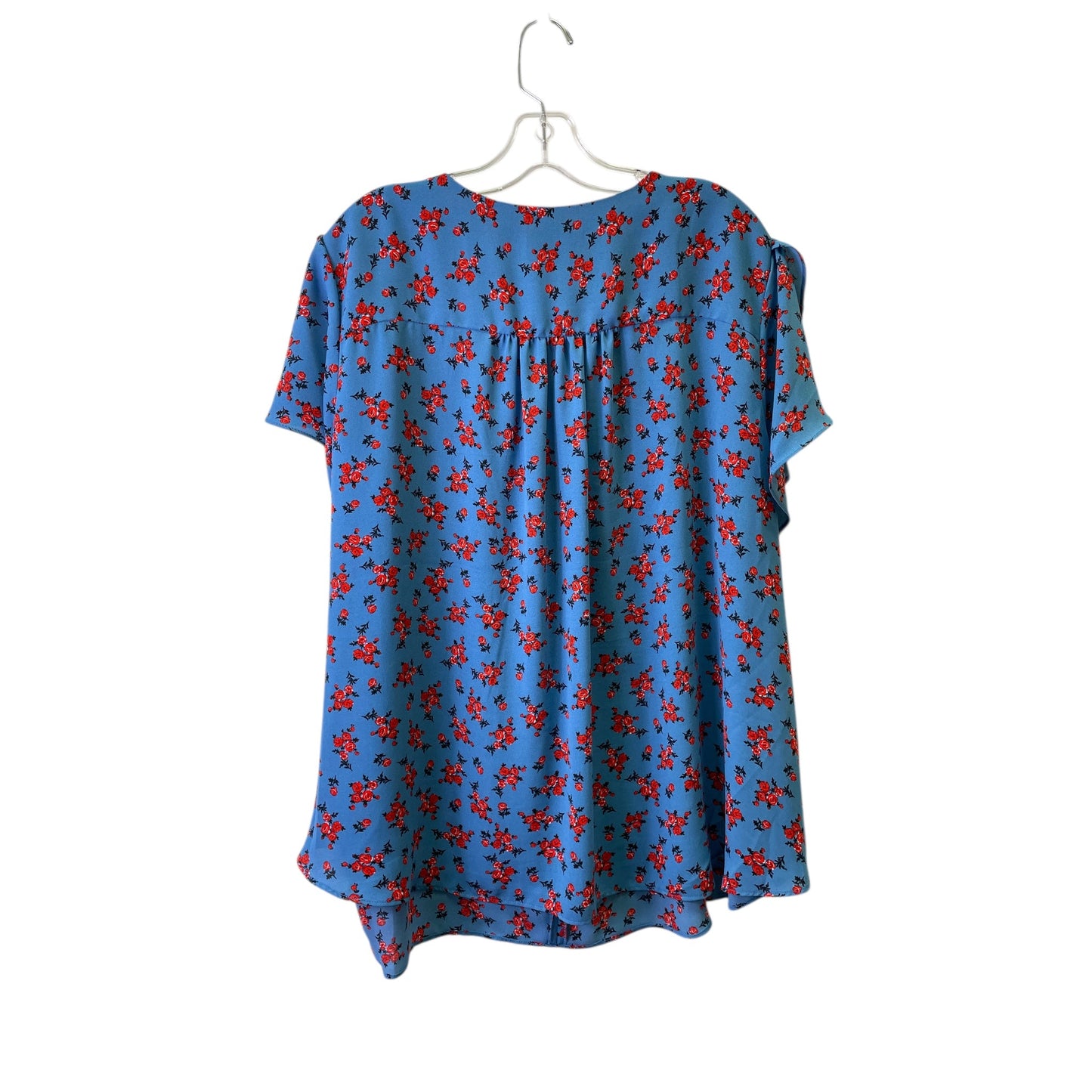 Top Sleeveless By Premise In Blue & Red, Size:3X
