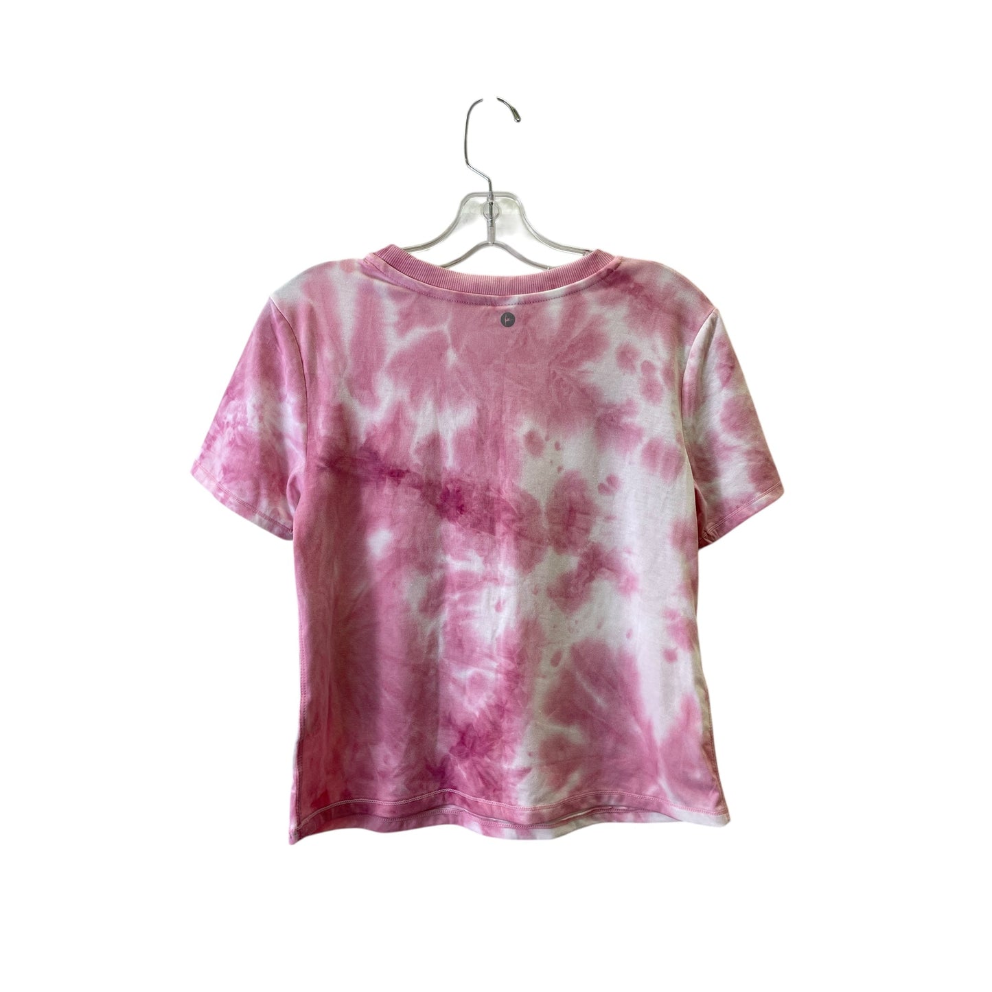 Athletic Top Ss By 90 Degrees By Reflex In Pink & White, Size:S