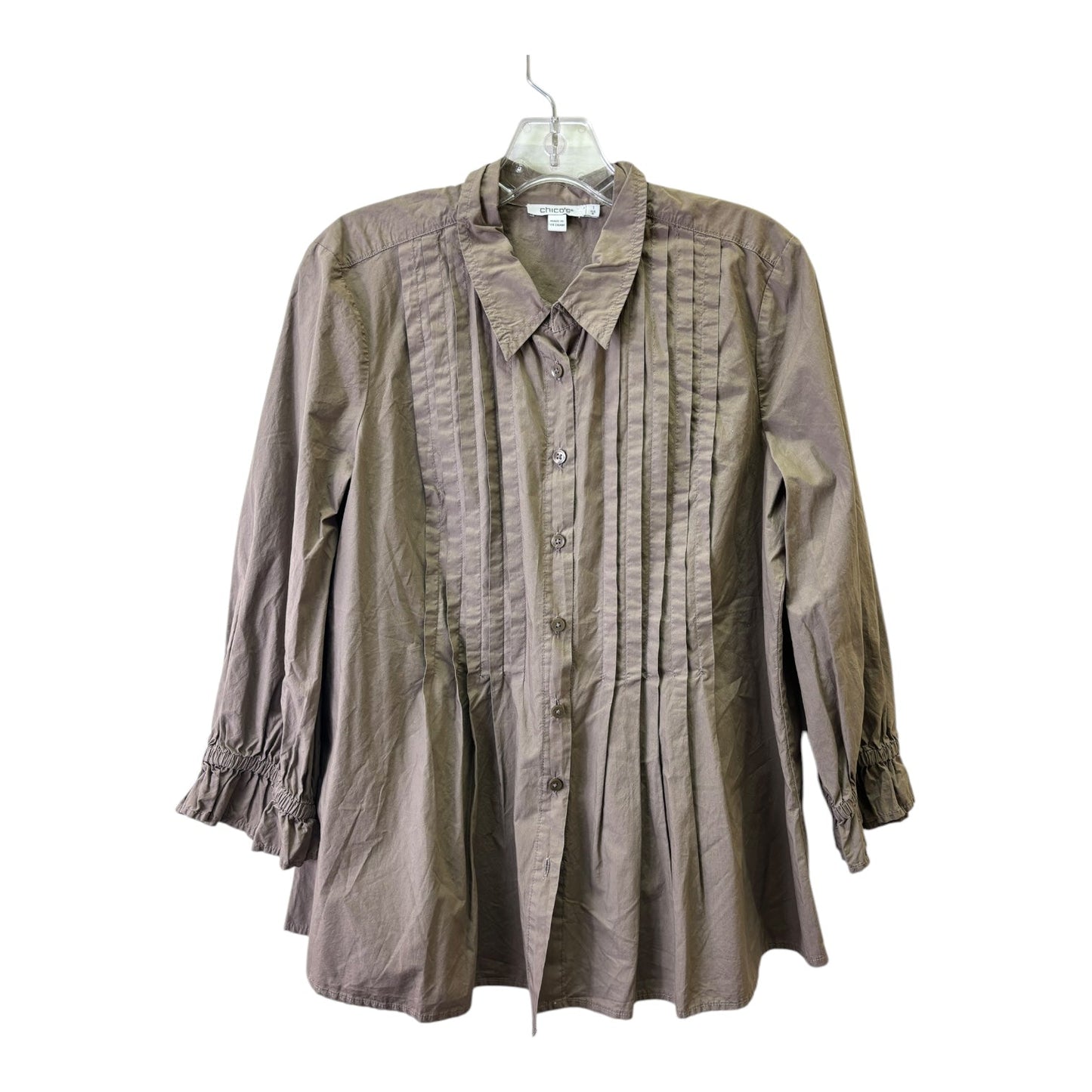 Top Ls By Chicos In Taupe, Size:M