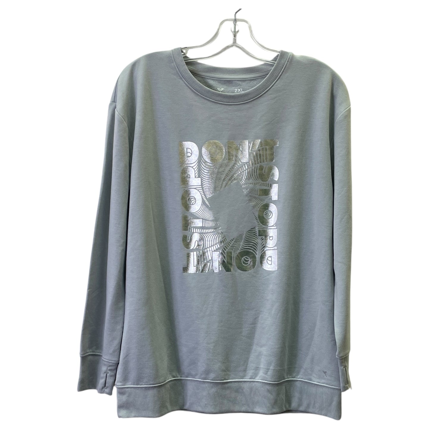 Sweatshirt Crewneck By Xersion In Grey, Size:2X
