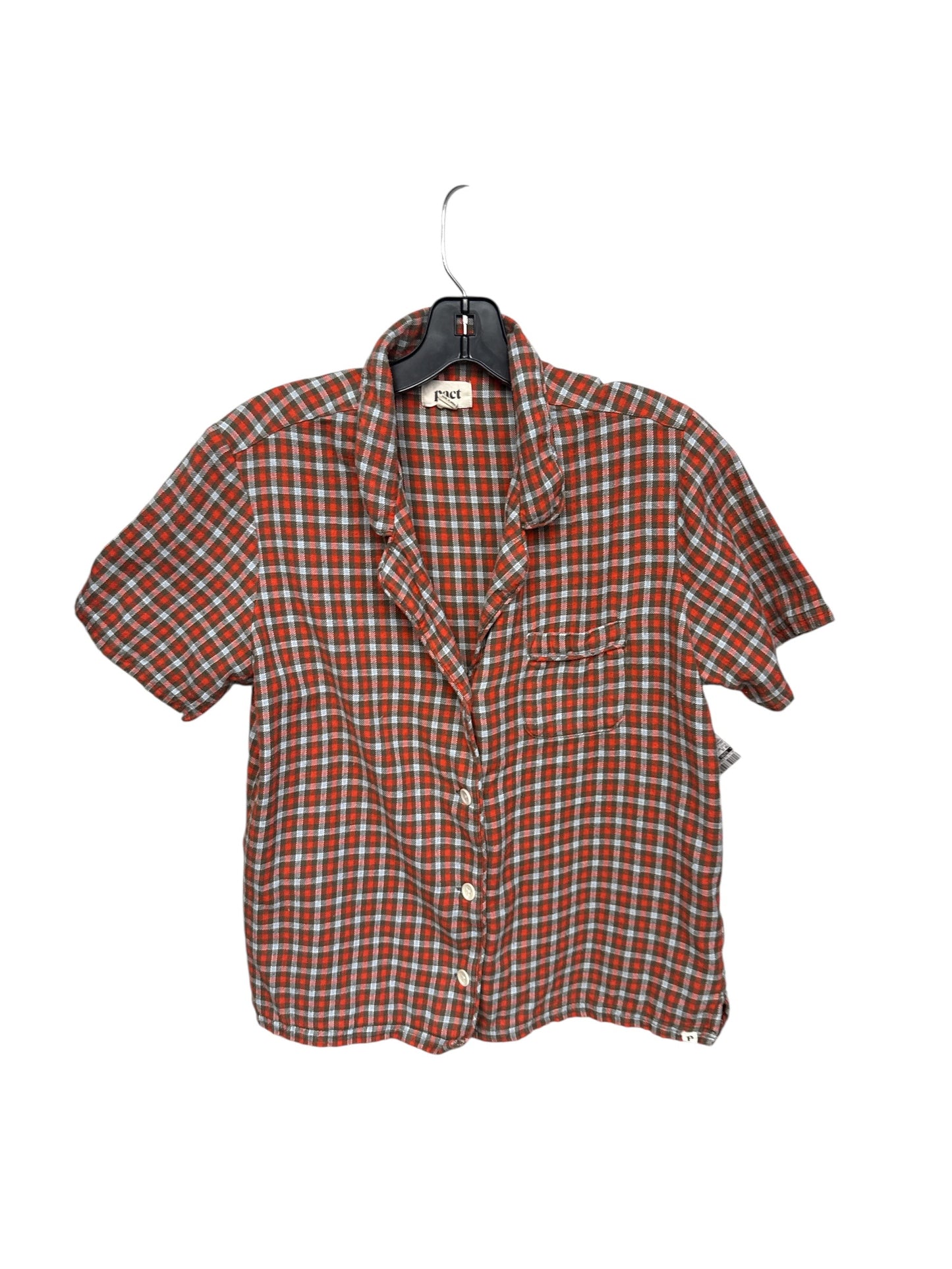 TOP SS by CLOTHES MENTOR In PLAID PATTERN, Size: S