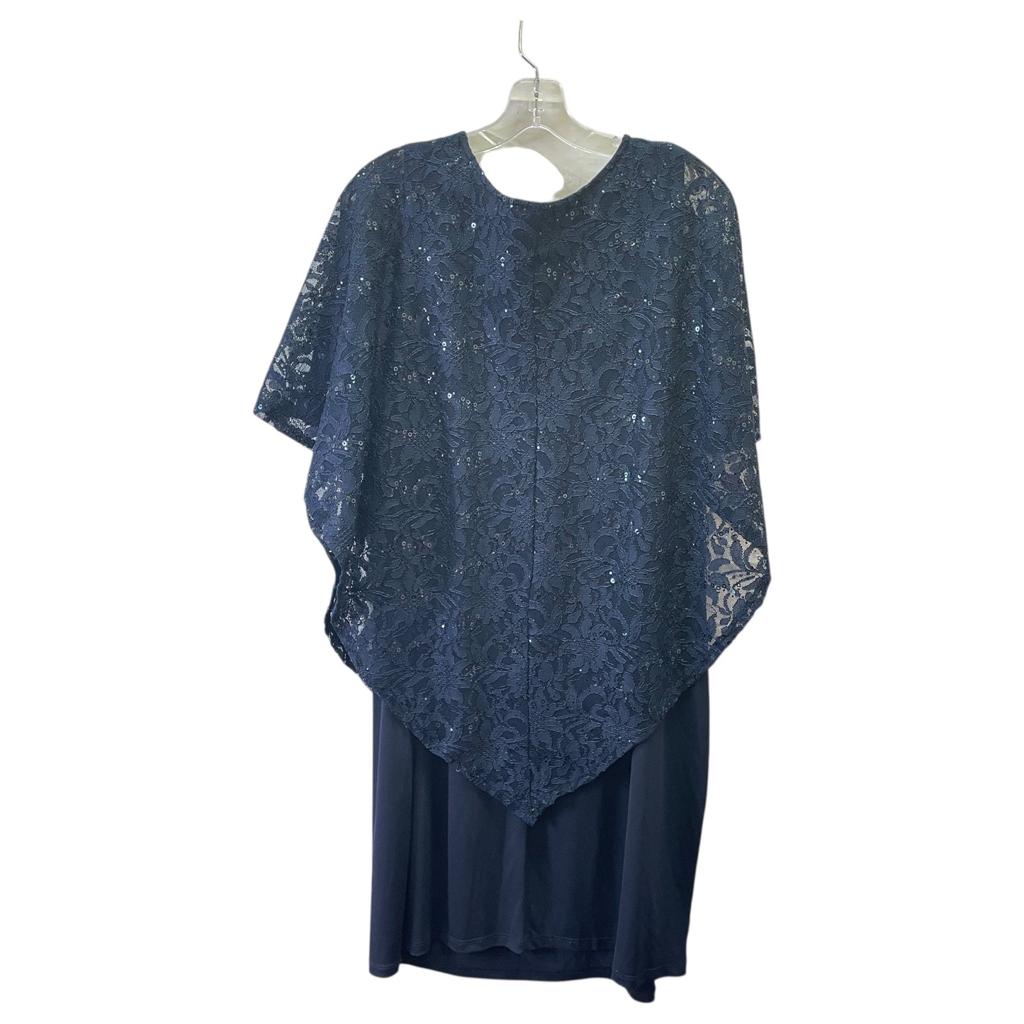 Dress Party Short By En Focus In Blue, Size:1X