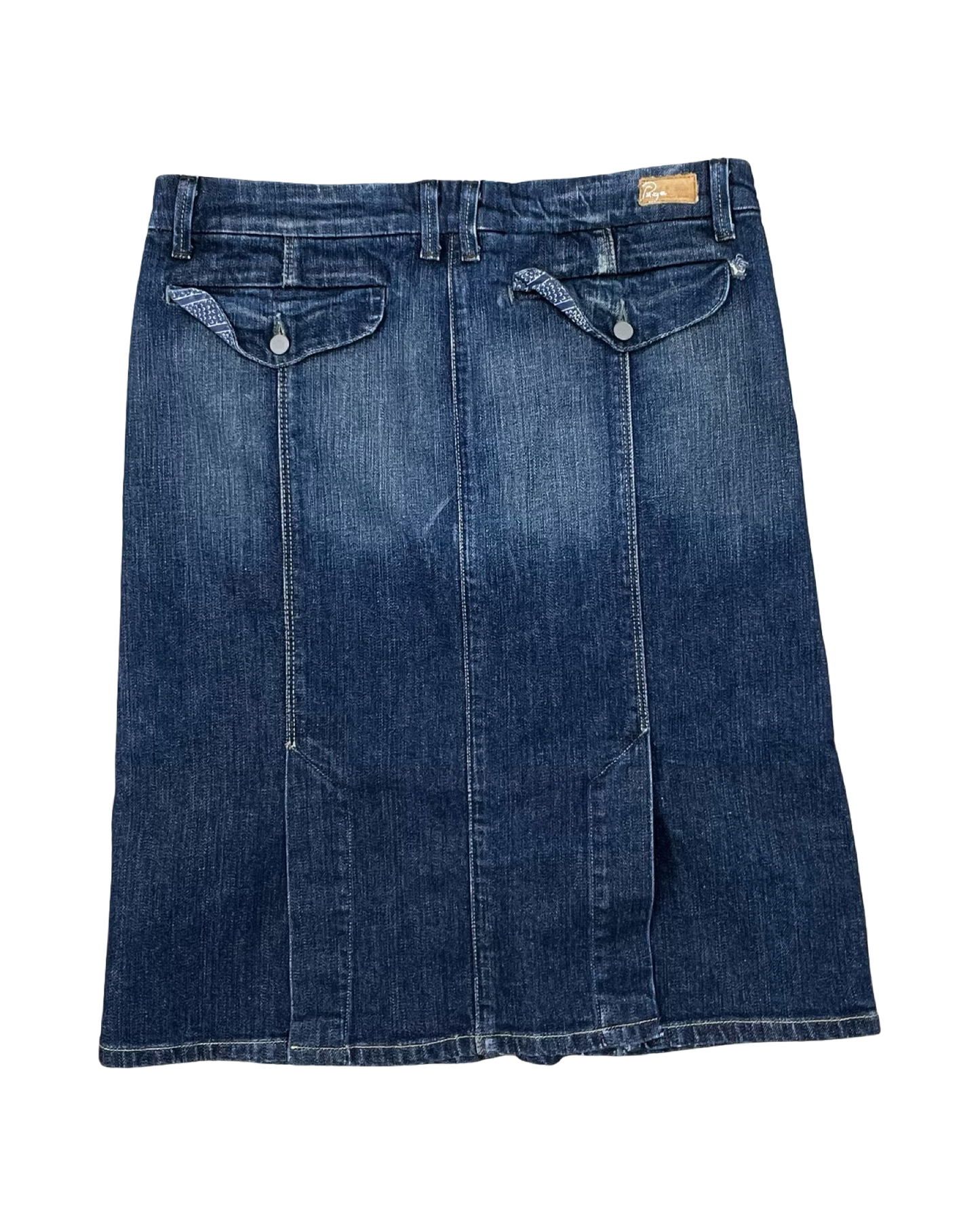 Skirt Midi By Paige In Blue Denim, Size:10