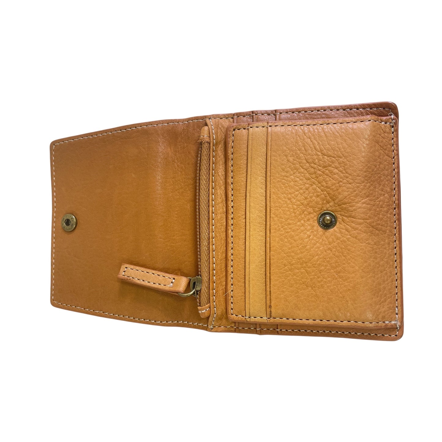 Coin Purse Leather By Cme In Beige, Size:Small