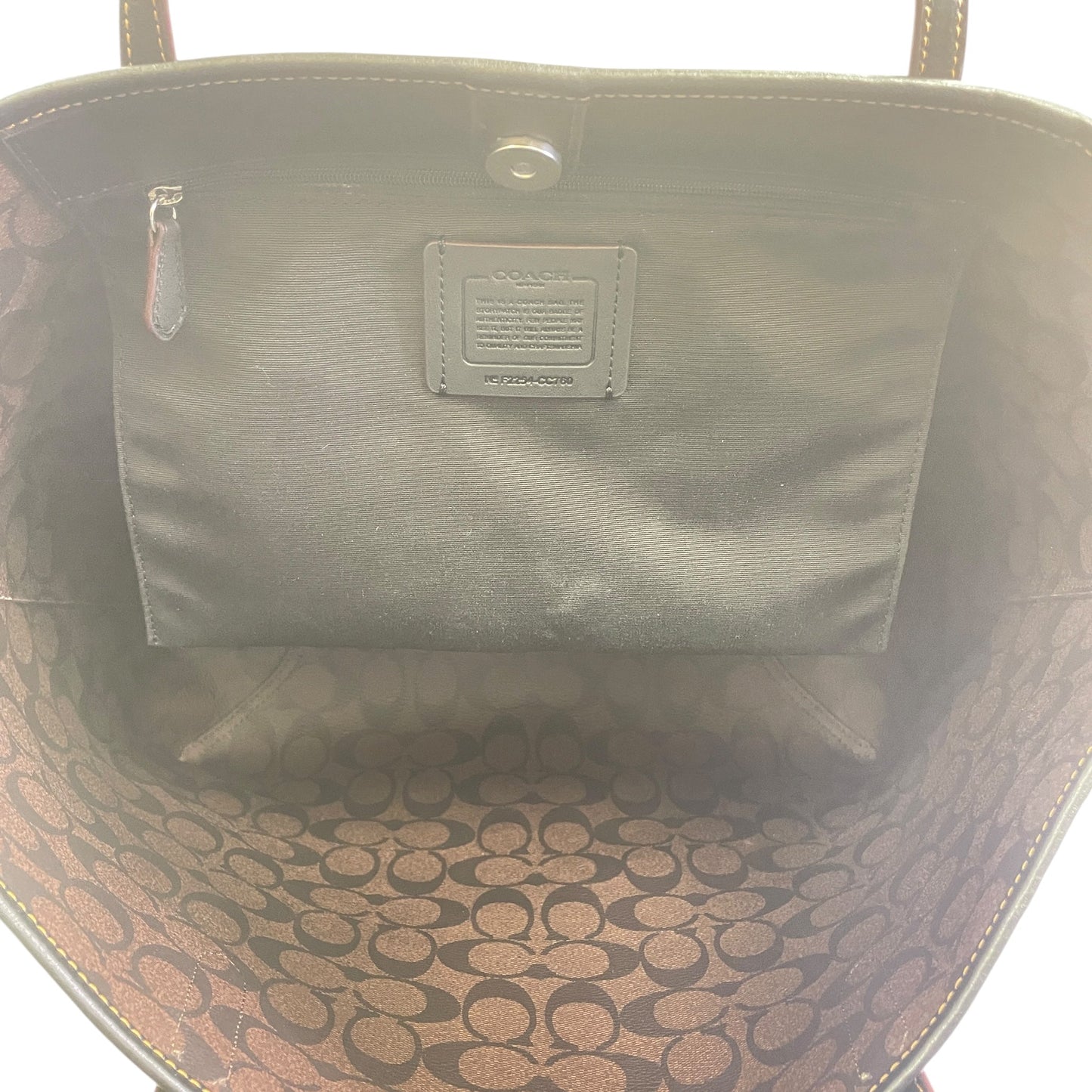 Tote Designer By Coach In Brown, Size:Large