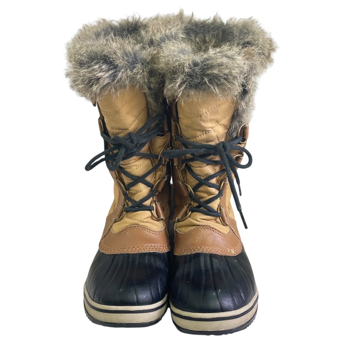 Boots Knee Flats By Sorel In Tan, Size:8.5
