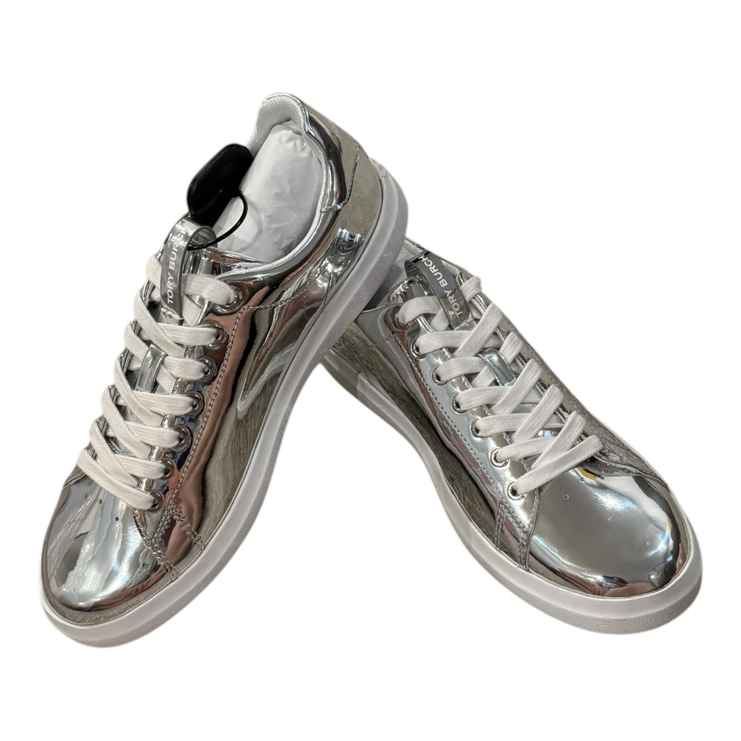 Shoes Designer By Tory Burch In Silver, Size:8