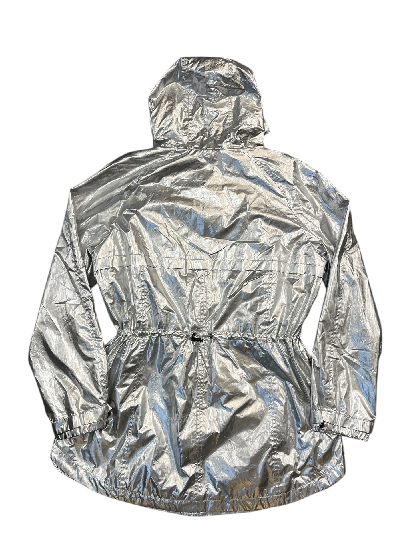 Jacket Windbreaker By Calvin Klein In Silver, Size:L