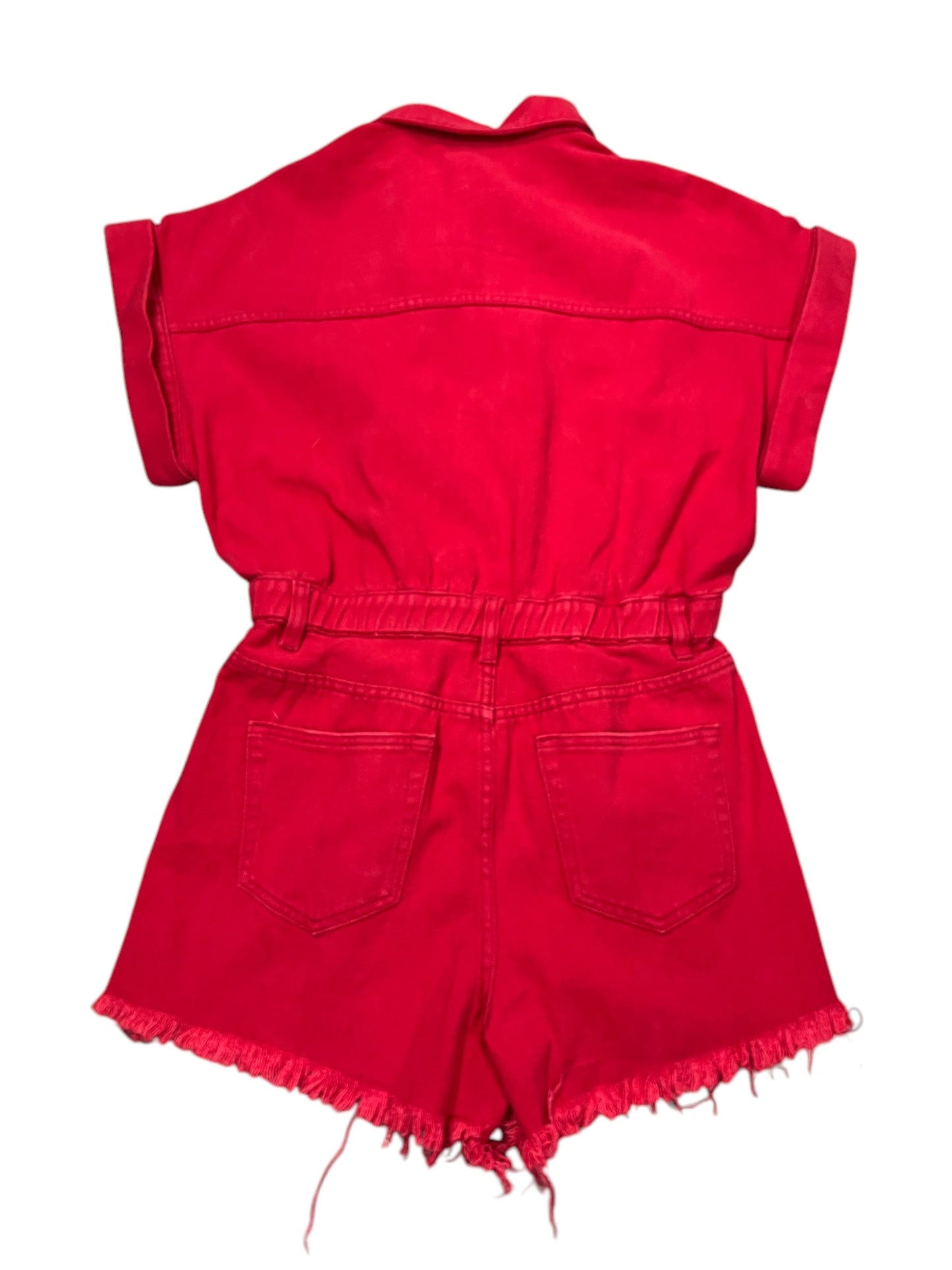 Romper By IDEM DITTO In Red Denim, Size:M