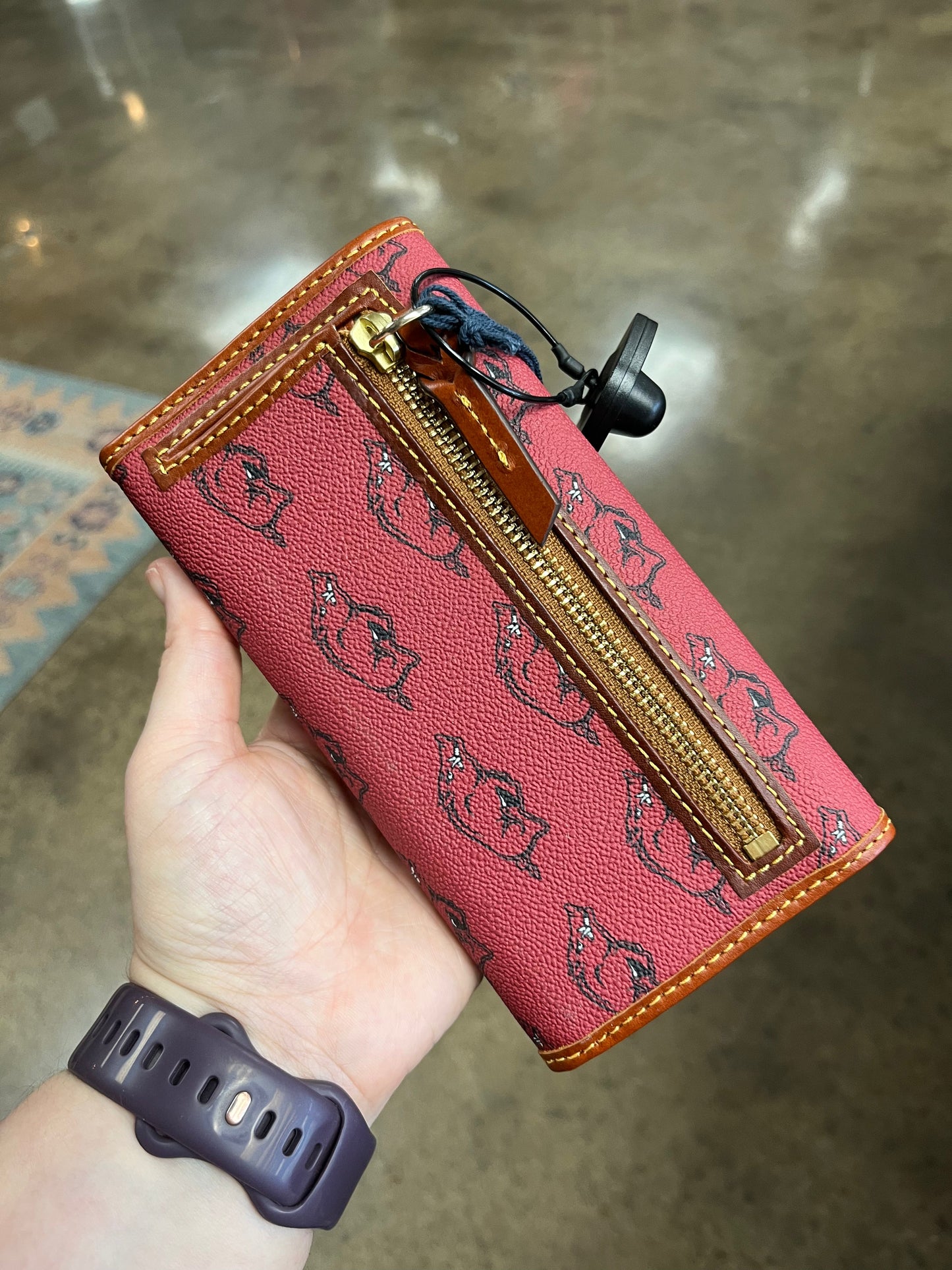 Wallet Designer By Dooney And Bourke In Red, Size:Medium