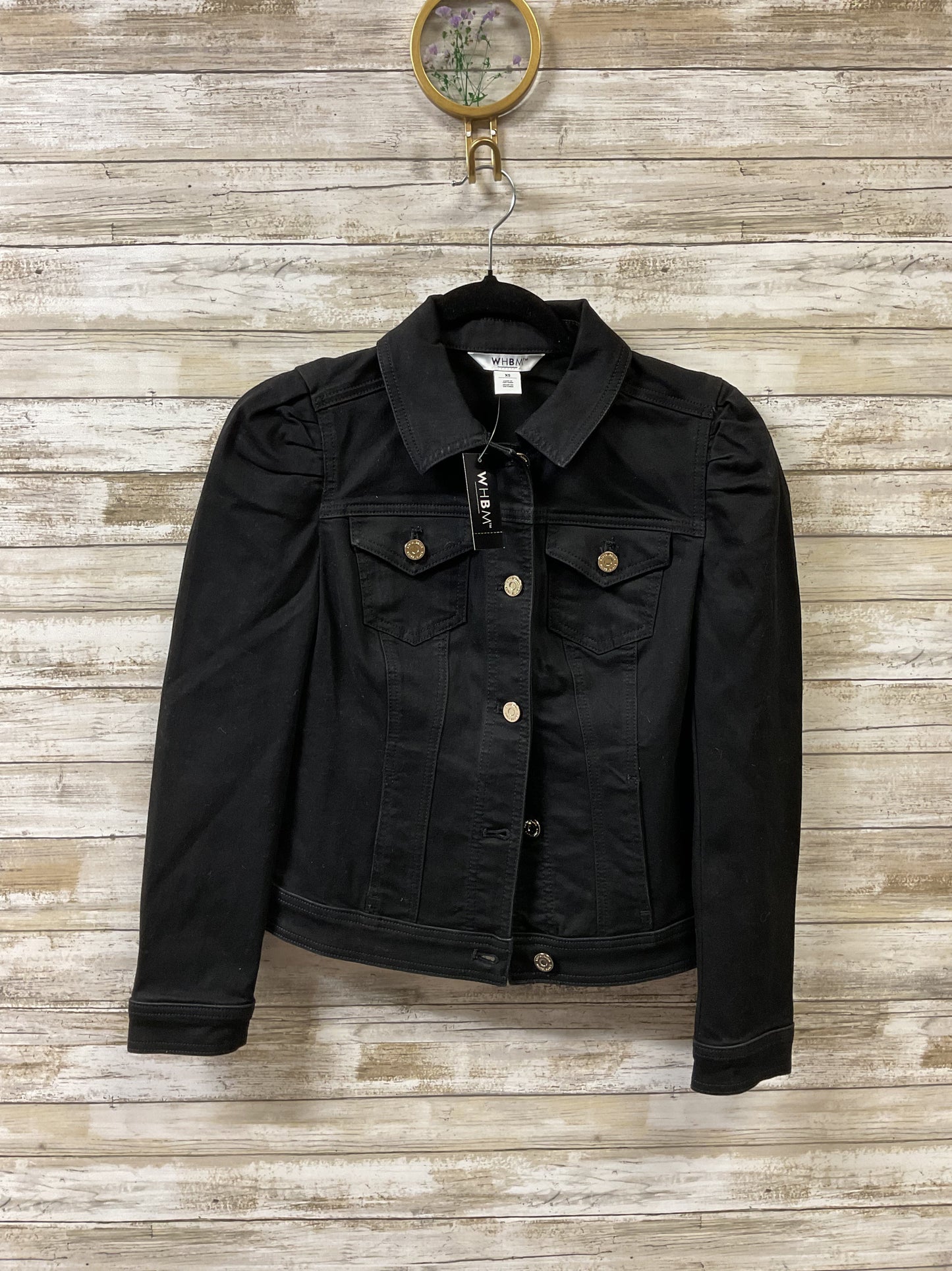 Jacket Denim By White House Black Market In Black, Size:Xs