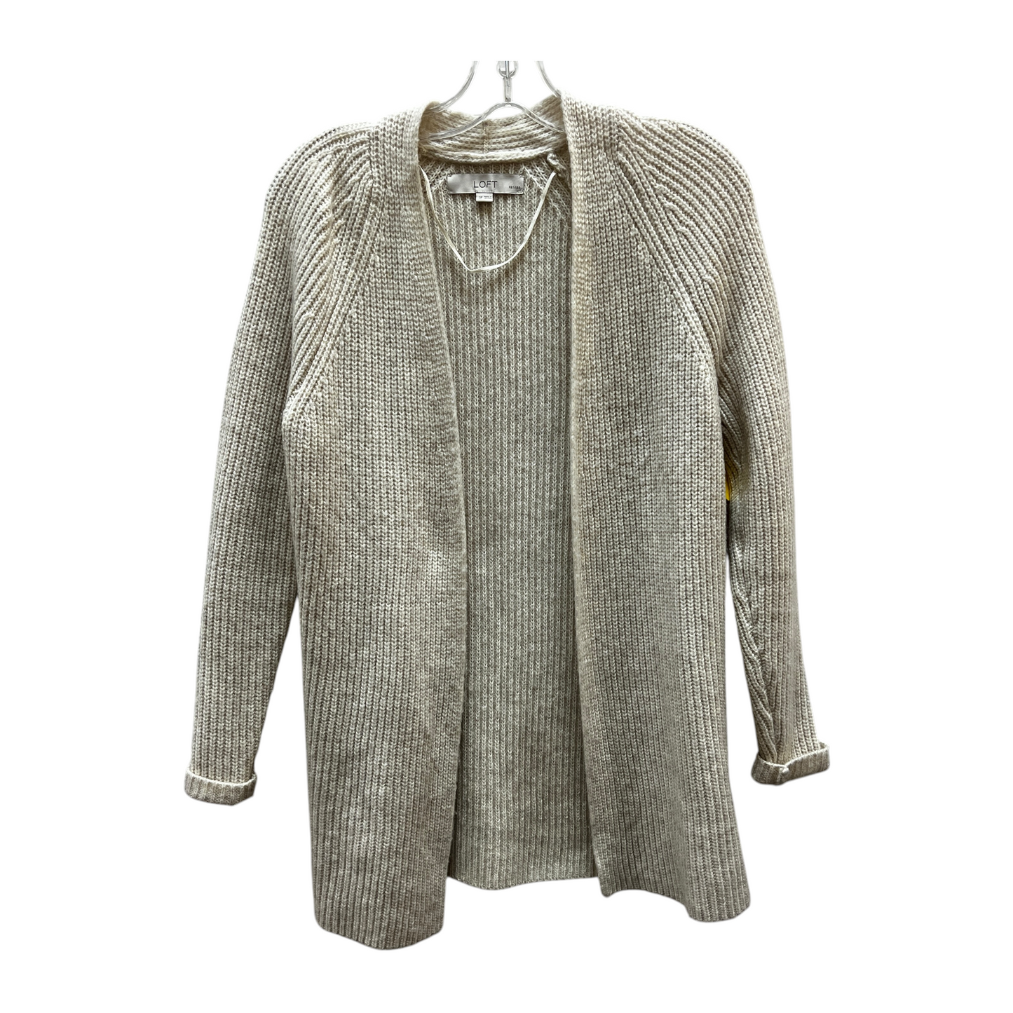 Cardigan By Loft In Cream, Size:Sp
