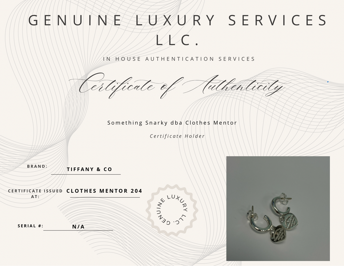 Tiffany & Company Diamond Return To Tiffany Luxury Designer Earrings