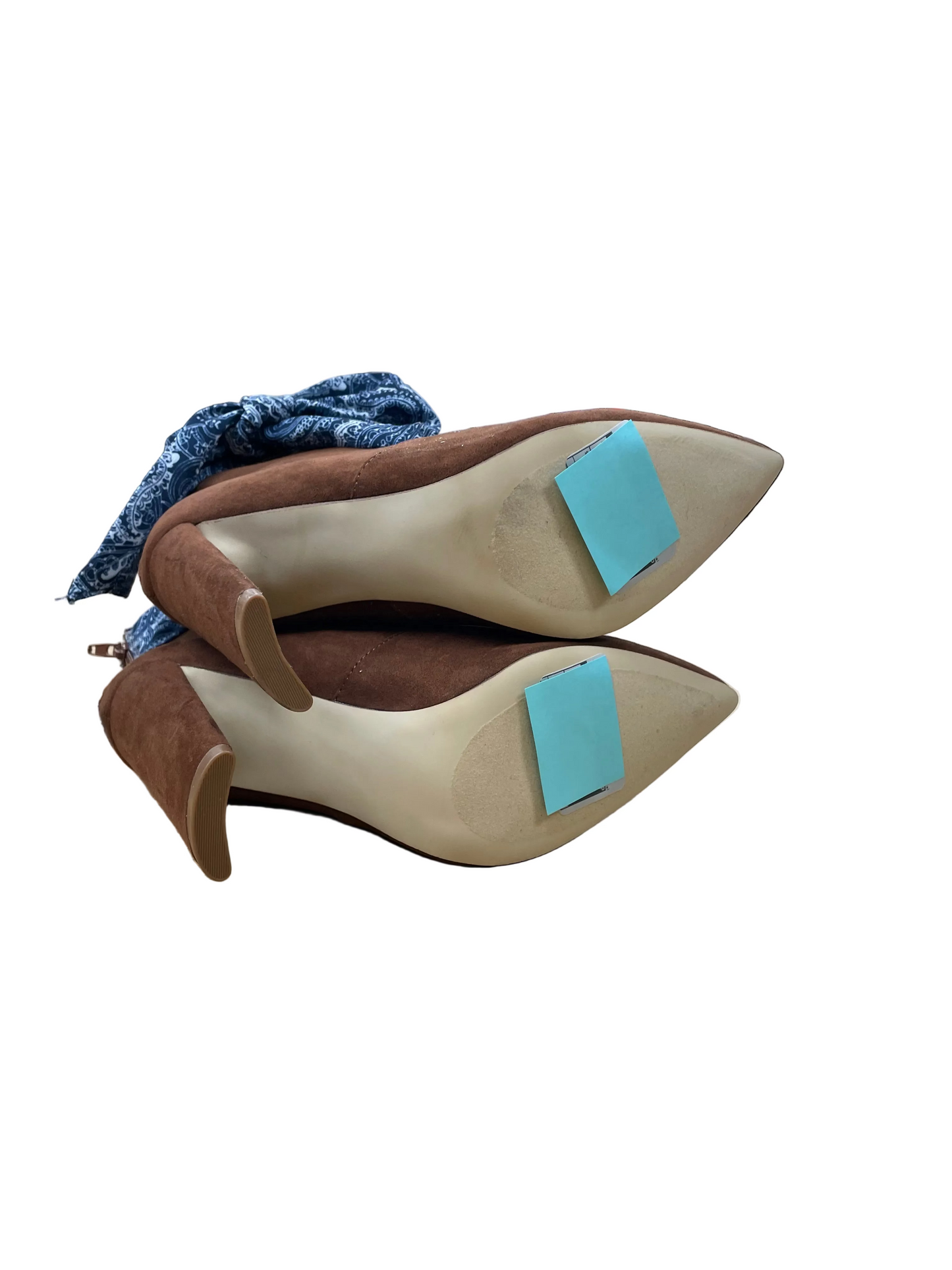 Boots Ankle Heels By Cme In Brown, Size:9