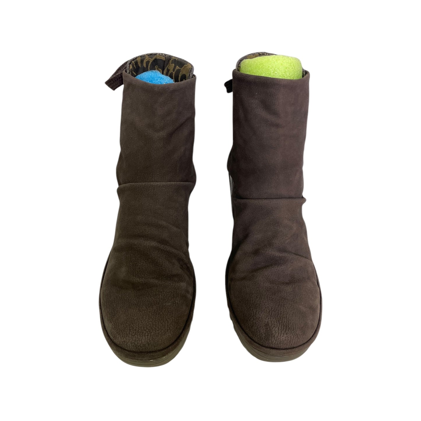 Boots Ankle Heels By Fly London In Brown, Size:10