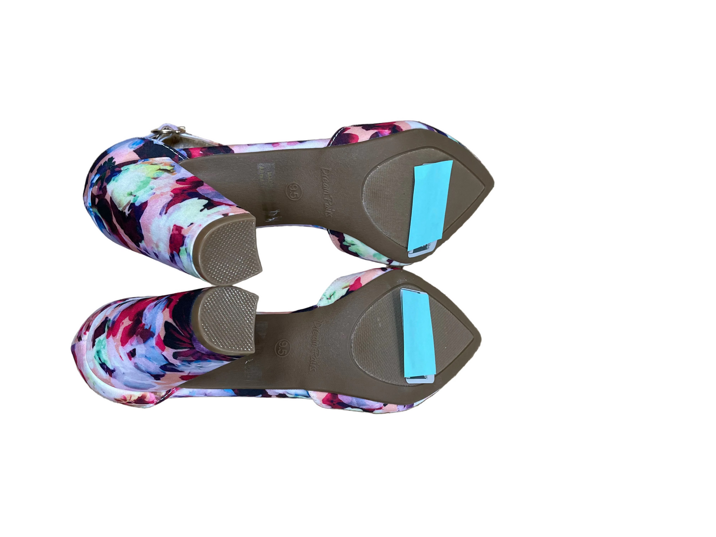 Shoes Heels Block By Dream Pairs In Floral Print, Size:9.5