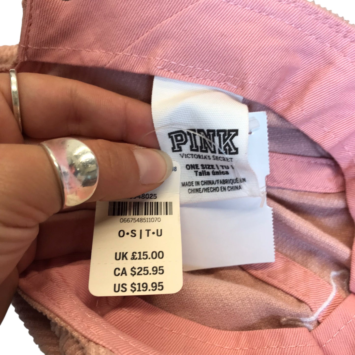 HAT BASEBALL CAP by PINK in PINK