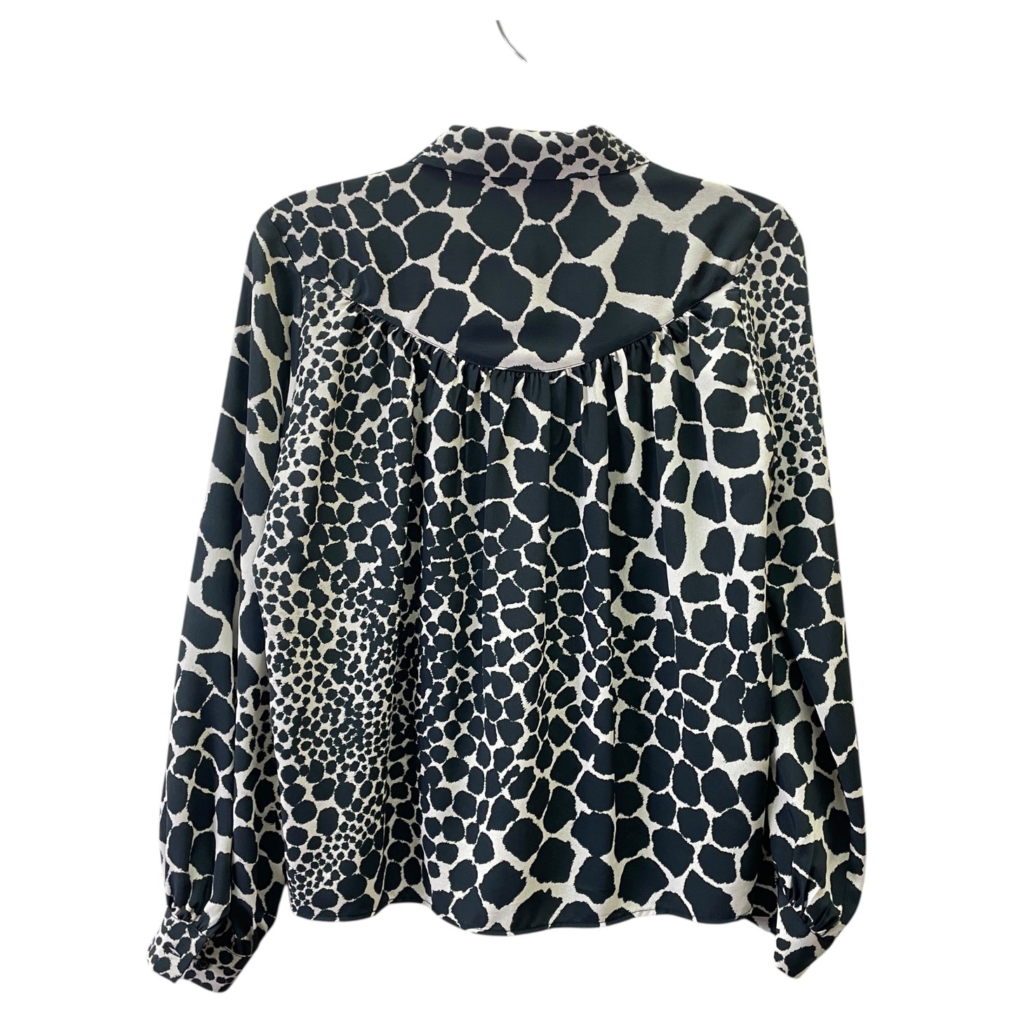 BLOUSE LS by TOP SHOP in BLACK & CREAM, Size:4