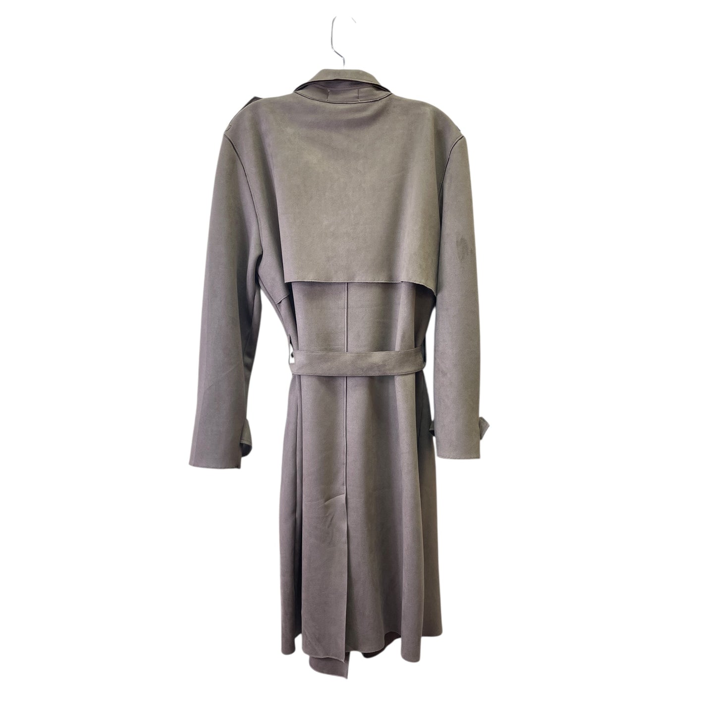 Coat Trench Coat By Magaschoni In Taupe, Size:Xl