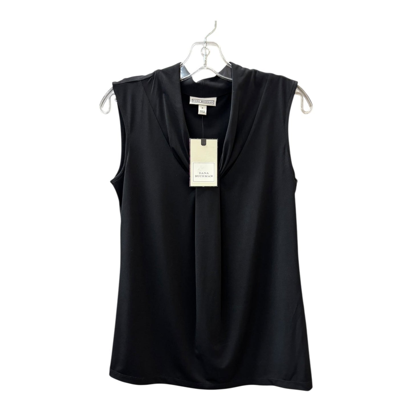 Top Sleeveless By Dana Buchman In Black, Size:S