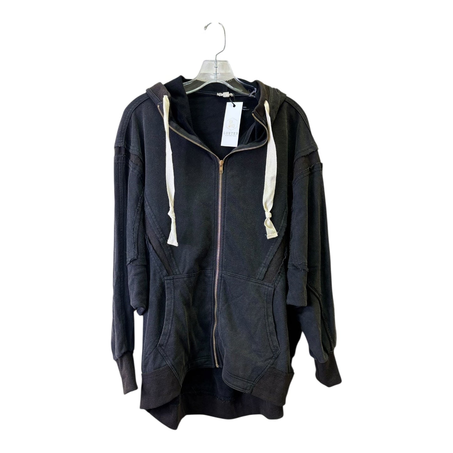 Sweatshirt Hoodie By Pol In Grey, Size:L