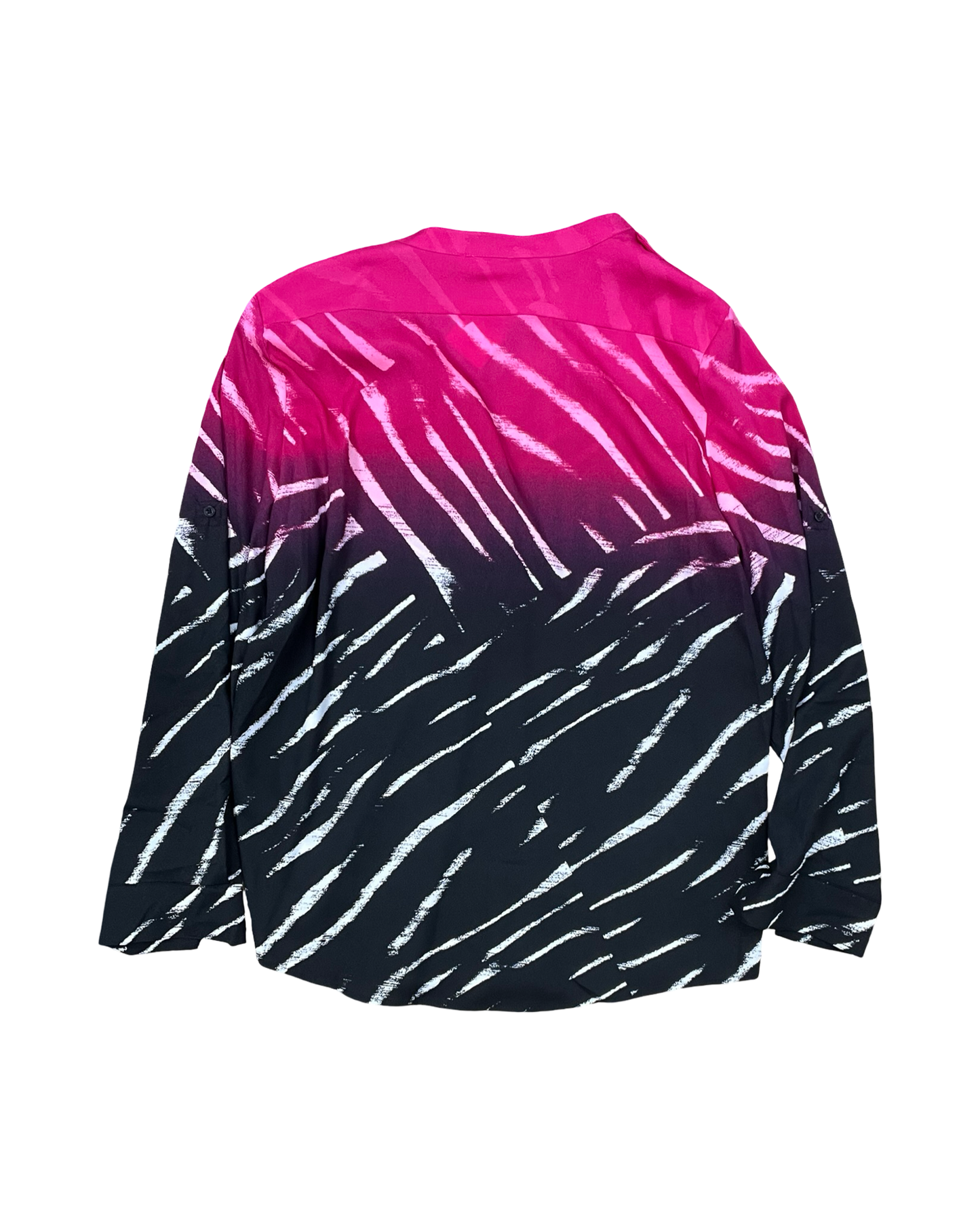 Blouse Ls By Calvin Klein In Black & Pink, Size:Xl