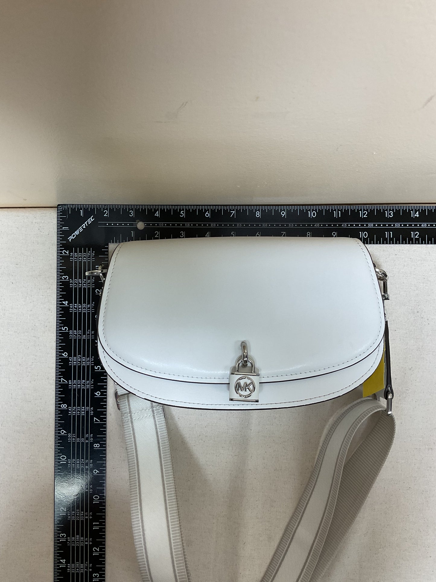 Handbag Designer By Michael Kors In White, Size:Small