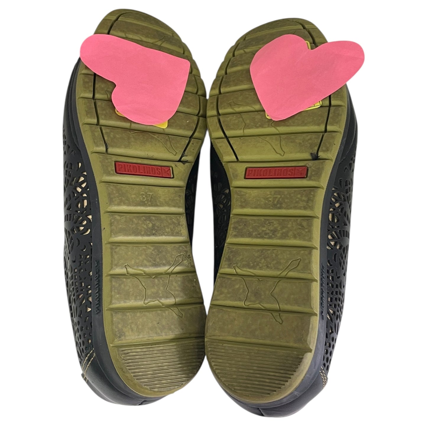 Shoes Flats By Pikolinos In Black & Gold, Size:7