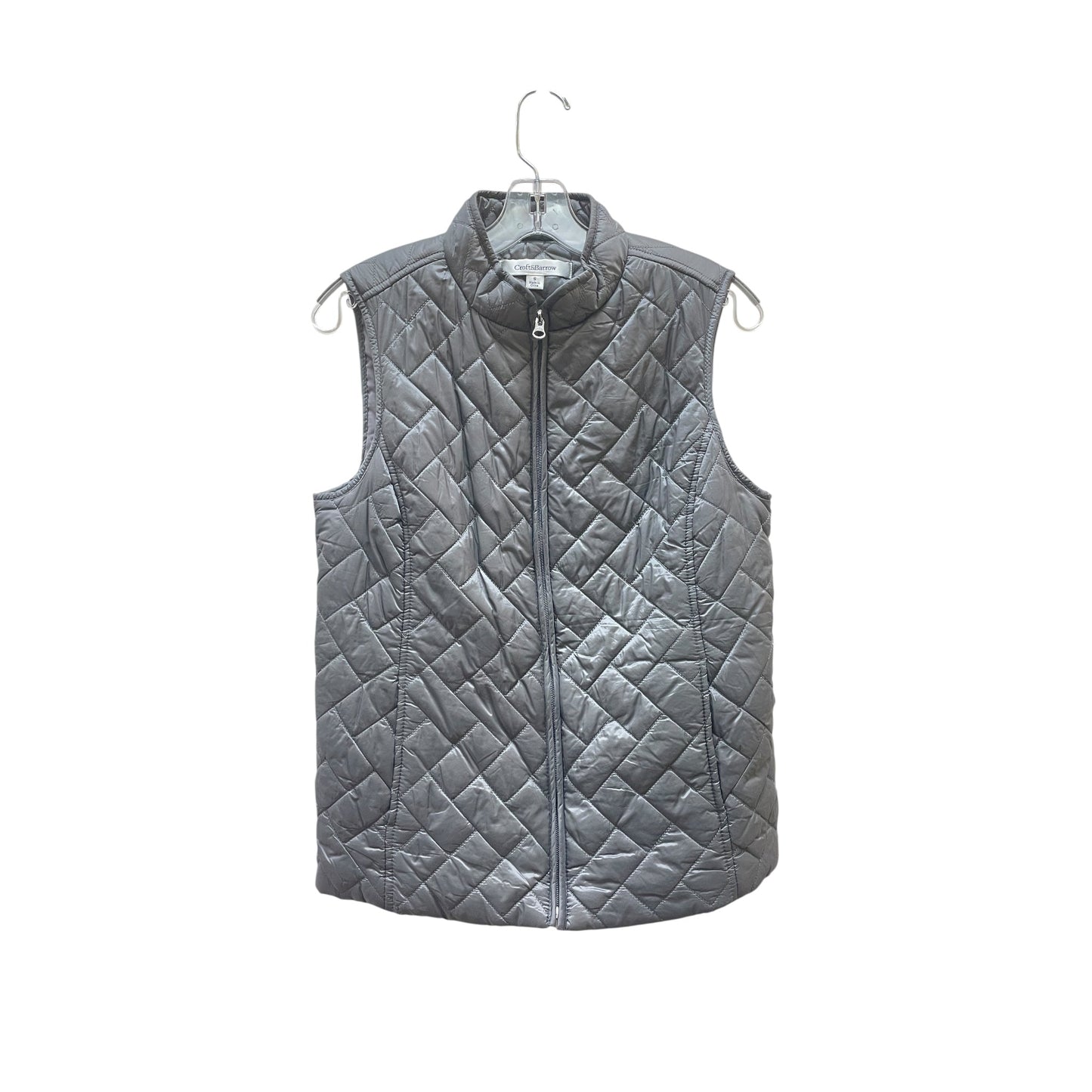 Vest Puffer & Quilted By Croft And Barrow In Grey, Size:S