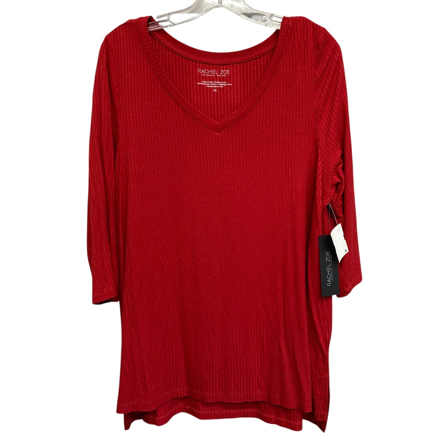 Top Ls Basic By Rachel Zoe In Red, Size:1X