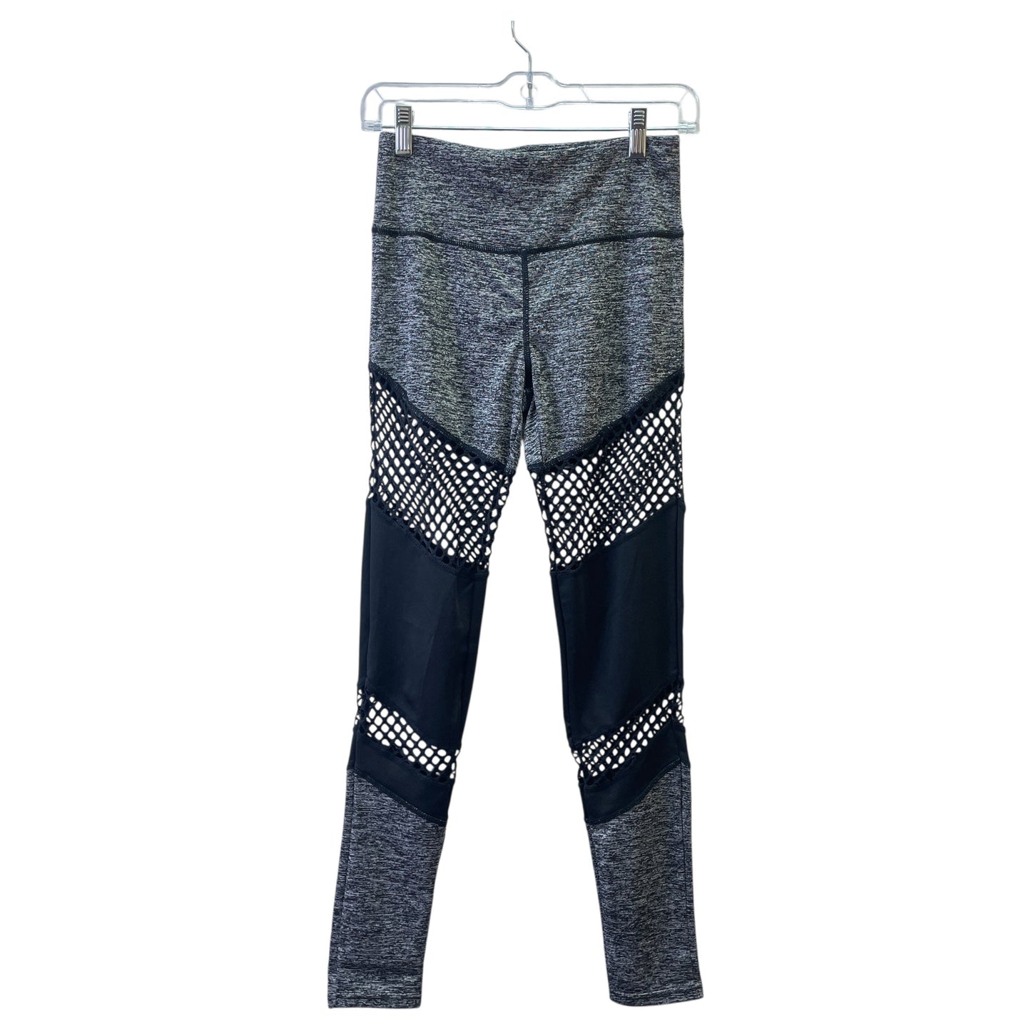 Athletic Leggings By Fashion Nova In Black & Grey, Size:S