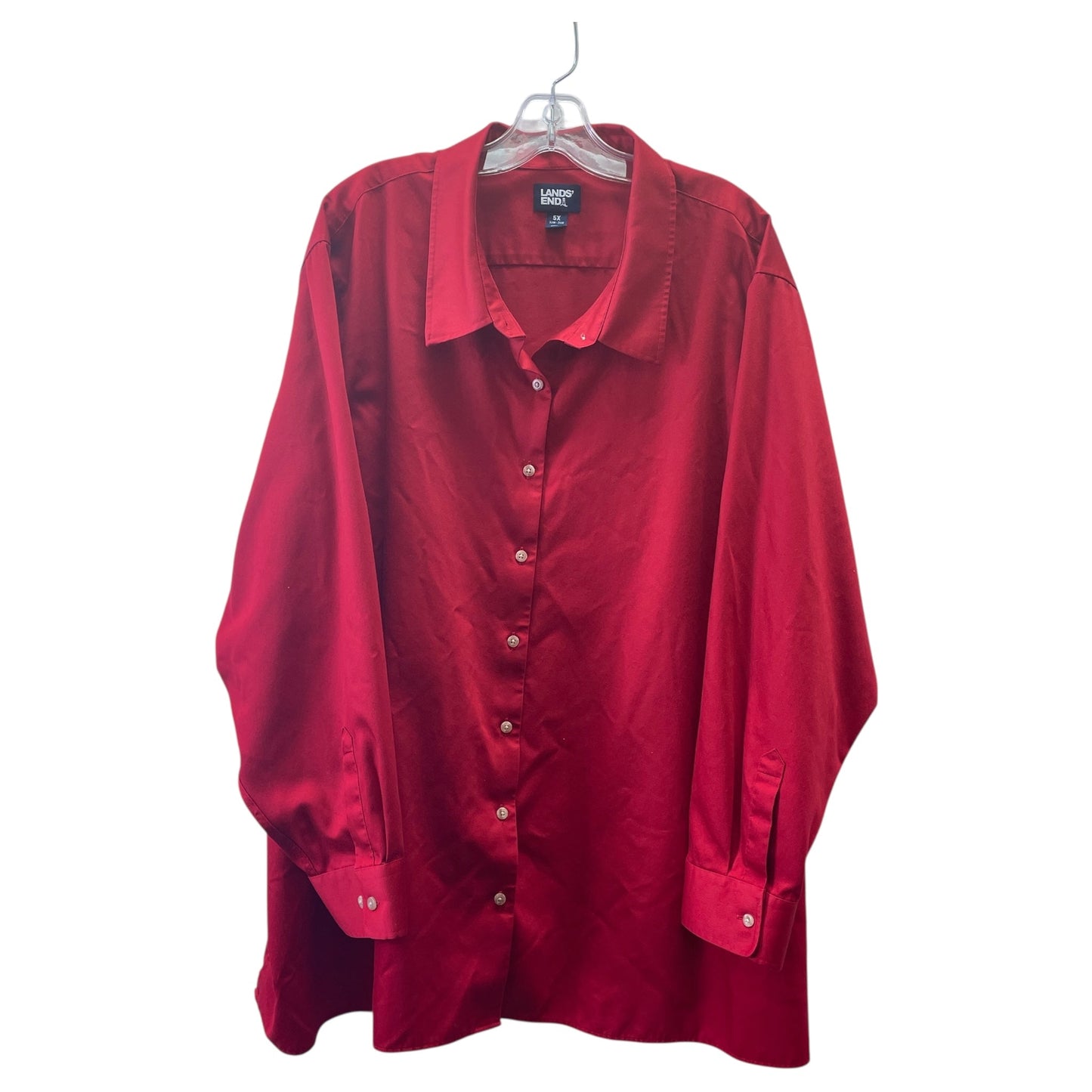 Top Ls By Lands End In Red, Size:4X