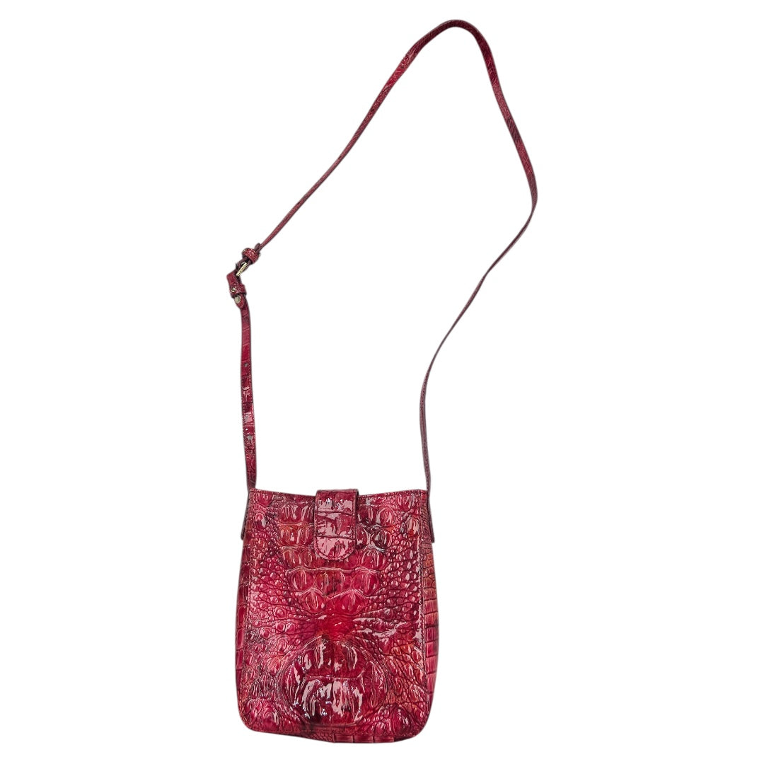 Crossbody Designer By Brahmin In Red, Size:Small