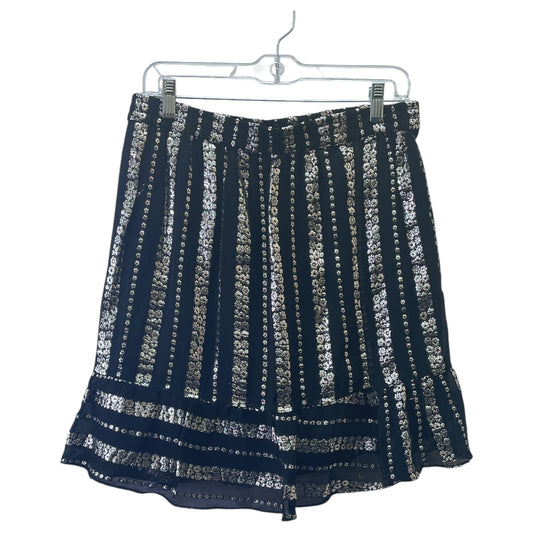 Skirt Mini & Short By Michael By Michael Kors In Black & Silver, Size:Xl