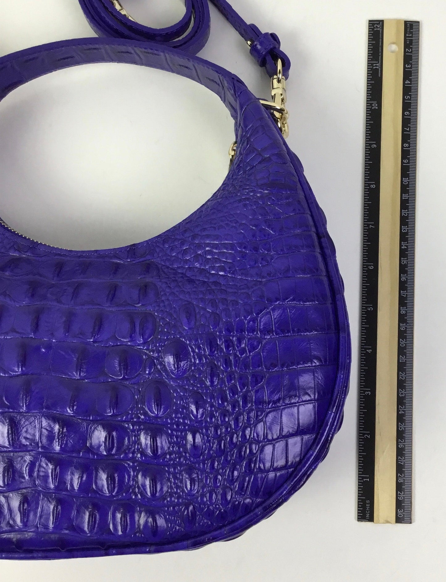 Crossbody Designer By Brahmin In Blue, Size:Medium