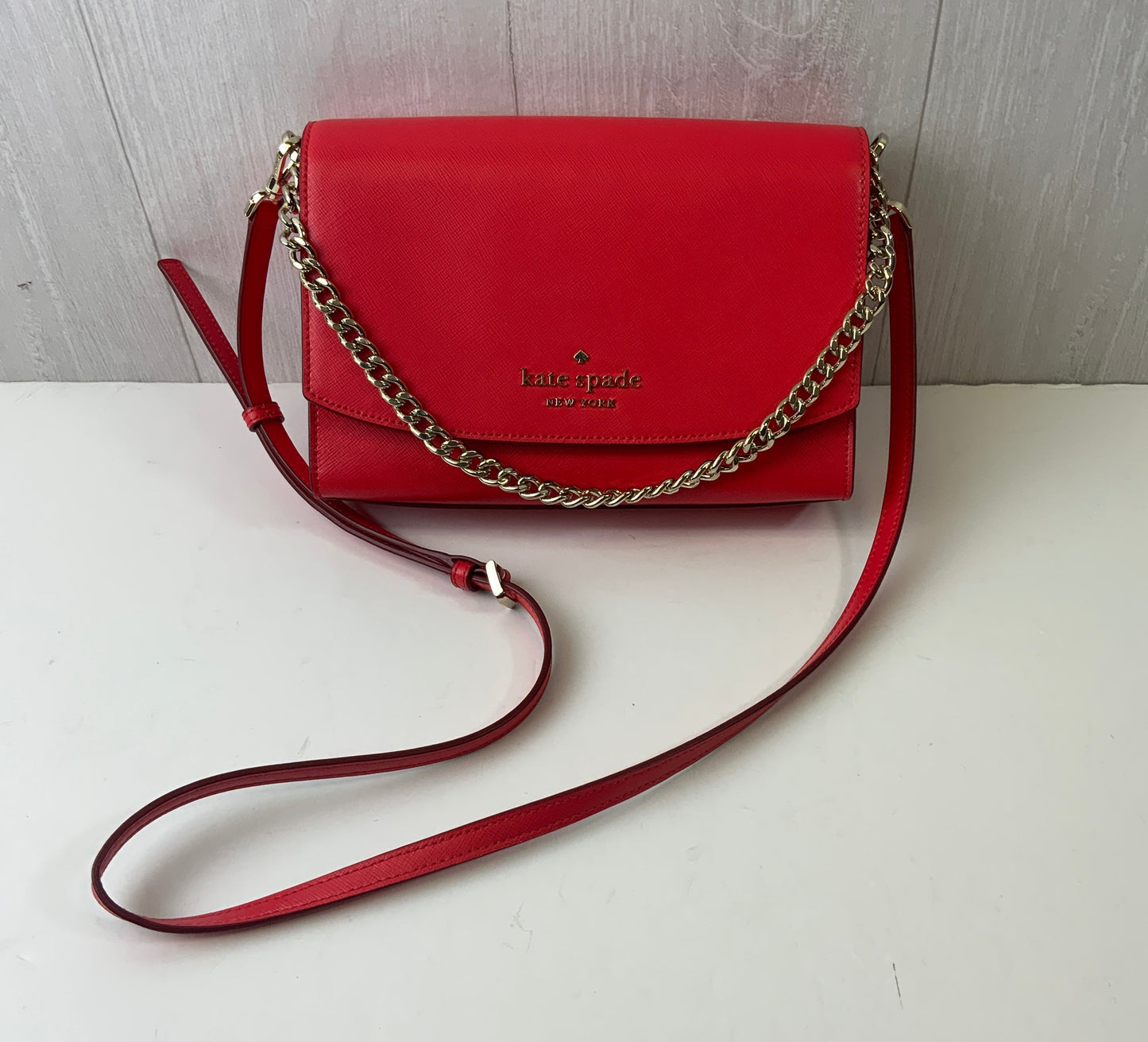 Crossbody Designer By Kate Spade In Coral, Size:Small