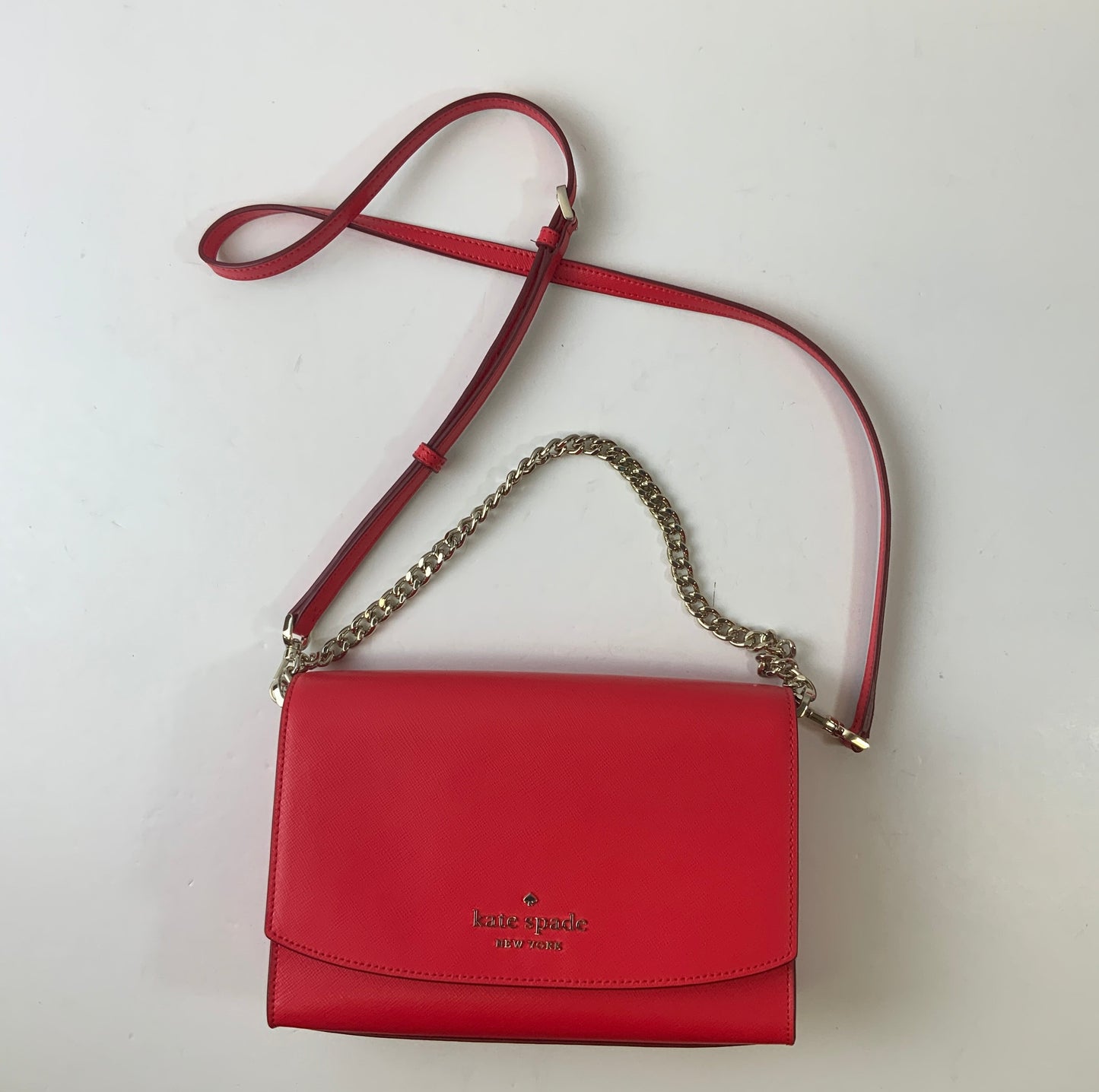 Crossbody Designer By Kate Spade In Coral, Size:Small