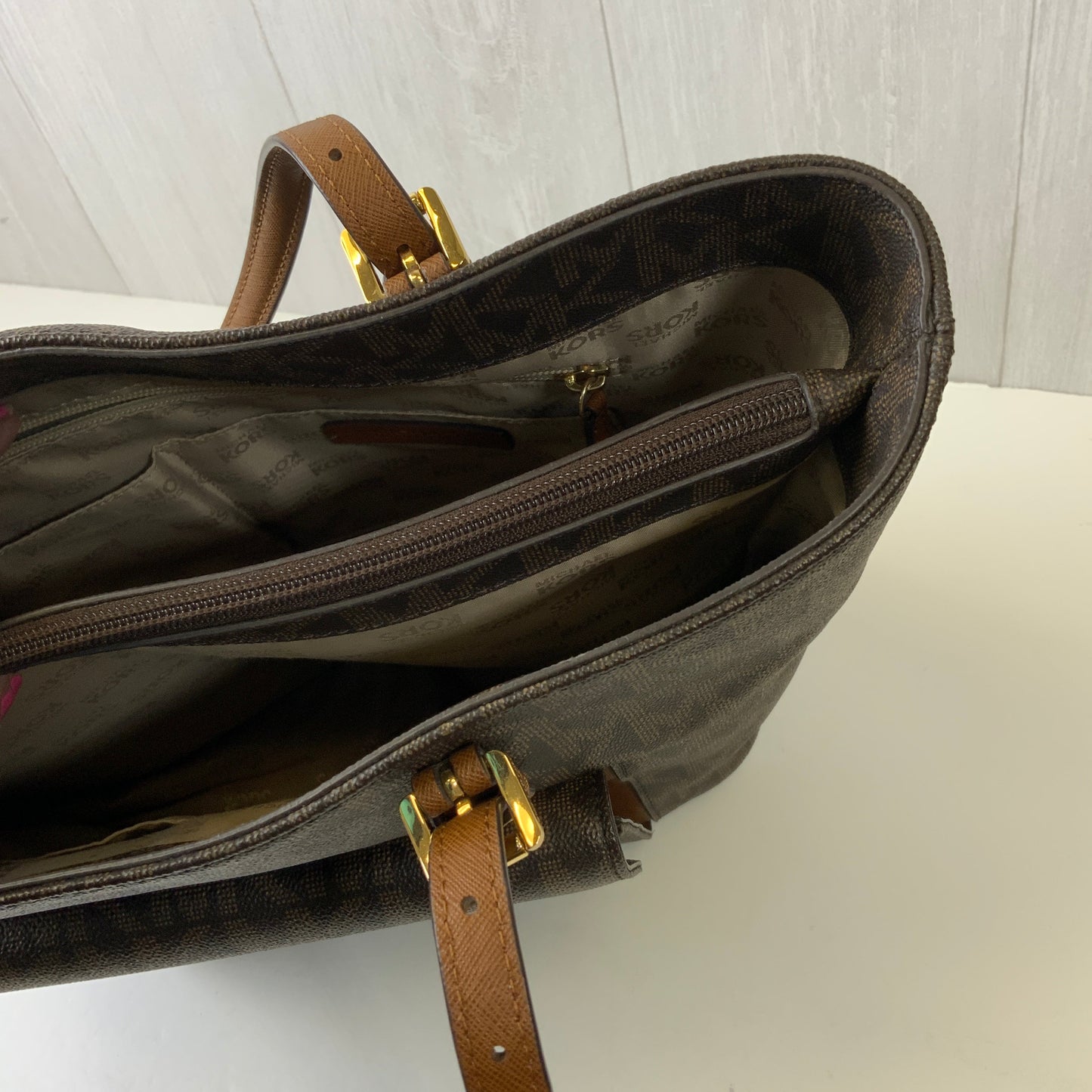 Handbag Designer By Michael Kors Collection In Brown, Size:Large