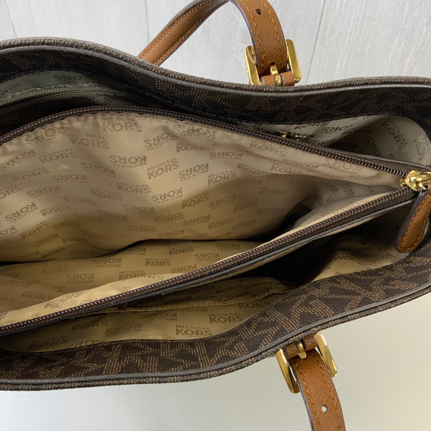 Handbag Designer By Michael Kors Collection In Brown, Size:Large