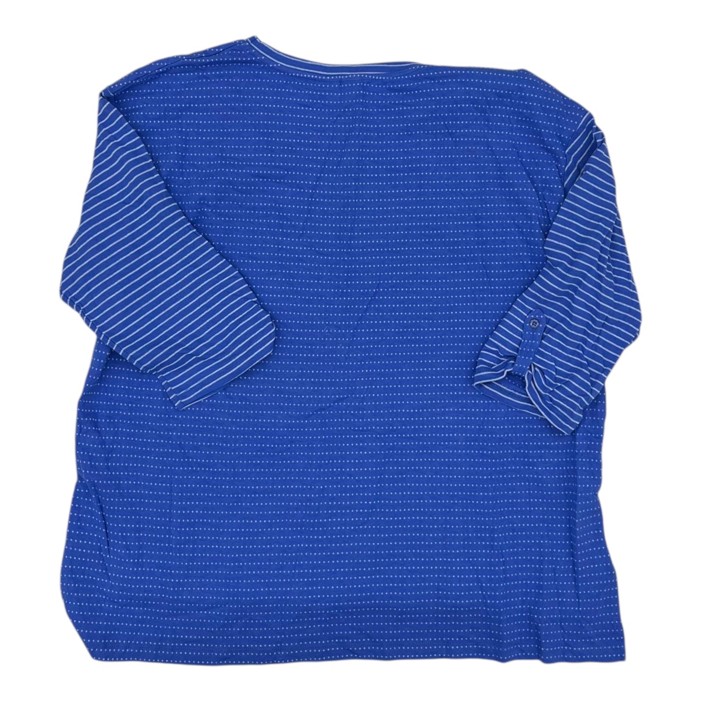 TOP LS by CLOTHES MENTOR In BLUE & WHITE, Size: 3X