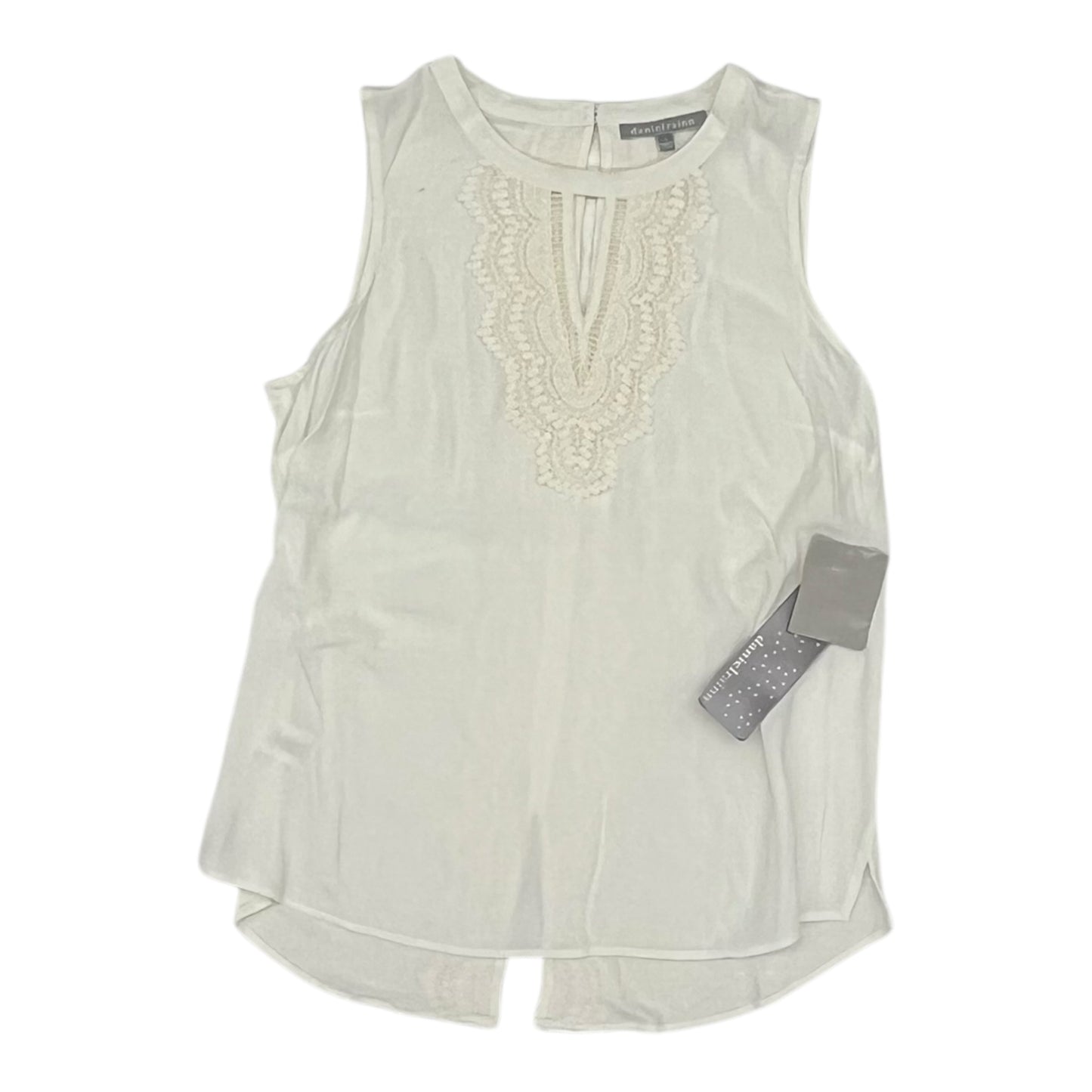 Blouse Sleeveless By Daniel Rainn In Cream, Size:M