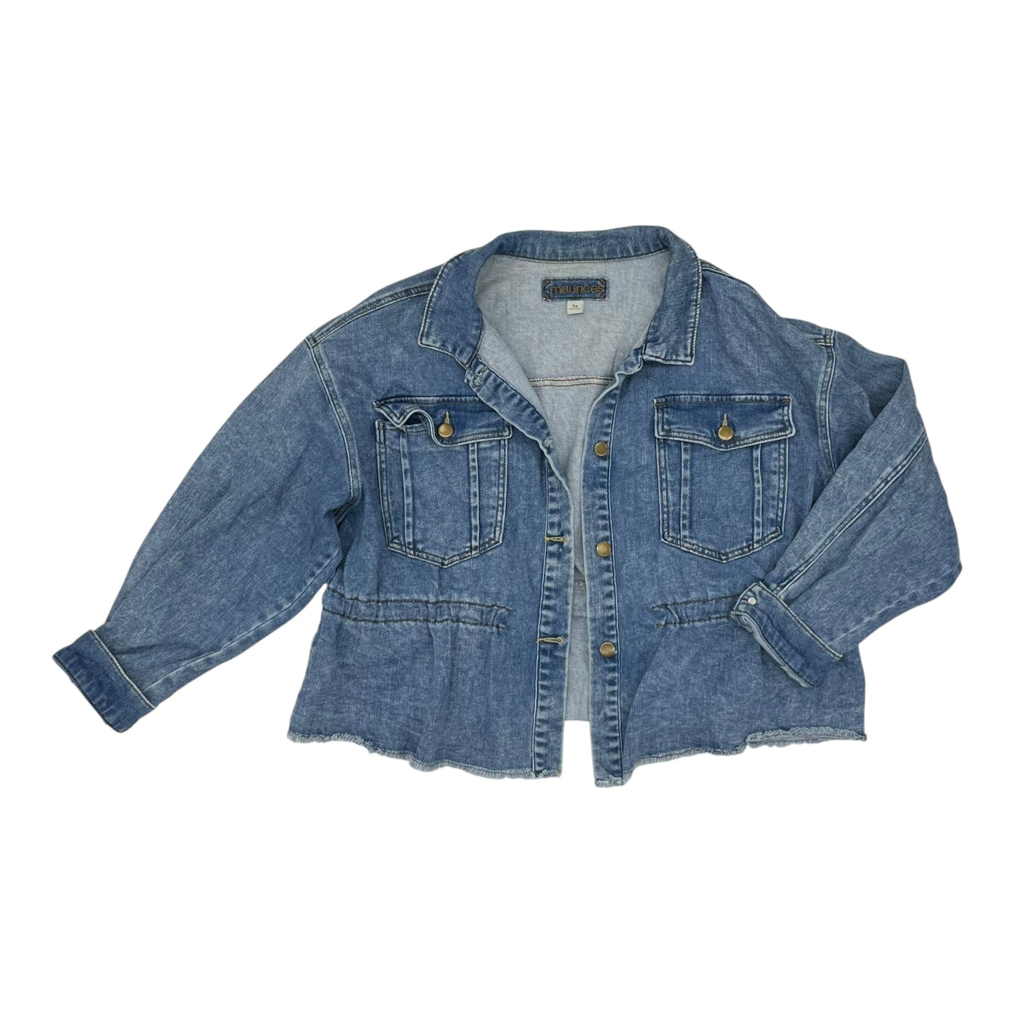 Jacket Denim By Maurices In Blue Denim, Size:1X
