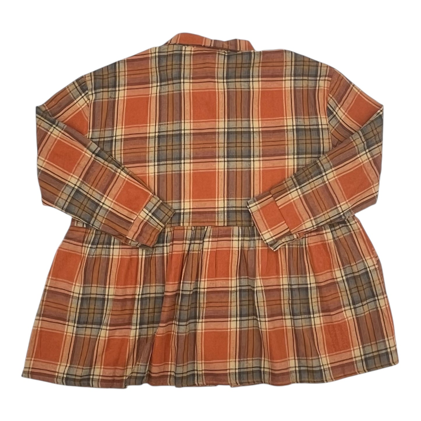 Top Ls By Clothes Mentor In Brown & Cream, Size:L