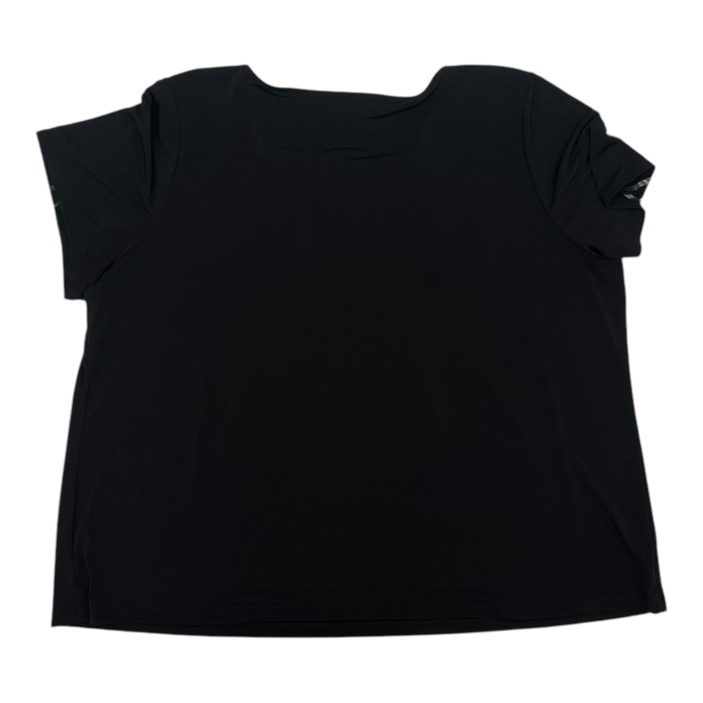 Blouse Ss By Liz Claiborne In Black, Size:3X