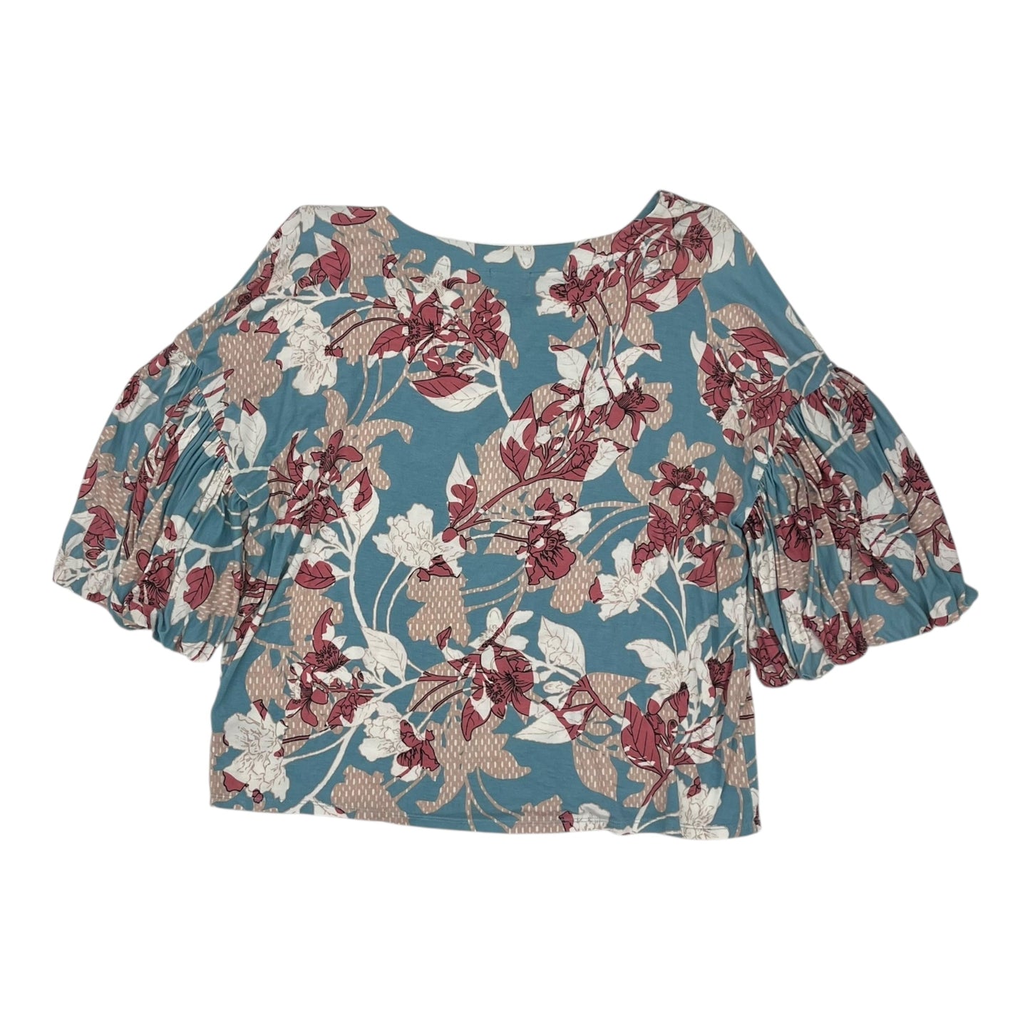 Top 3/4 Sleeve By Worthington In Blue, Size:M