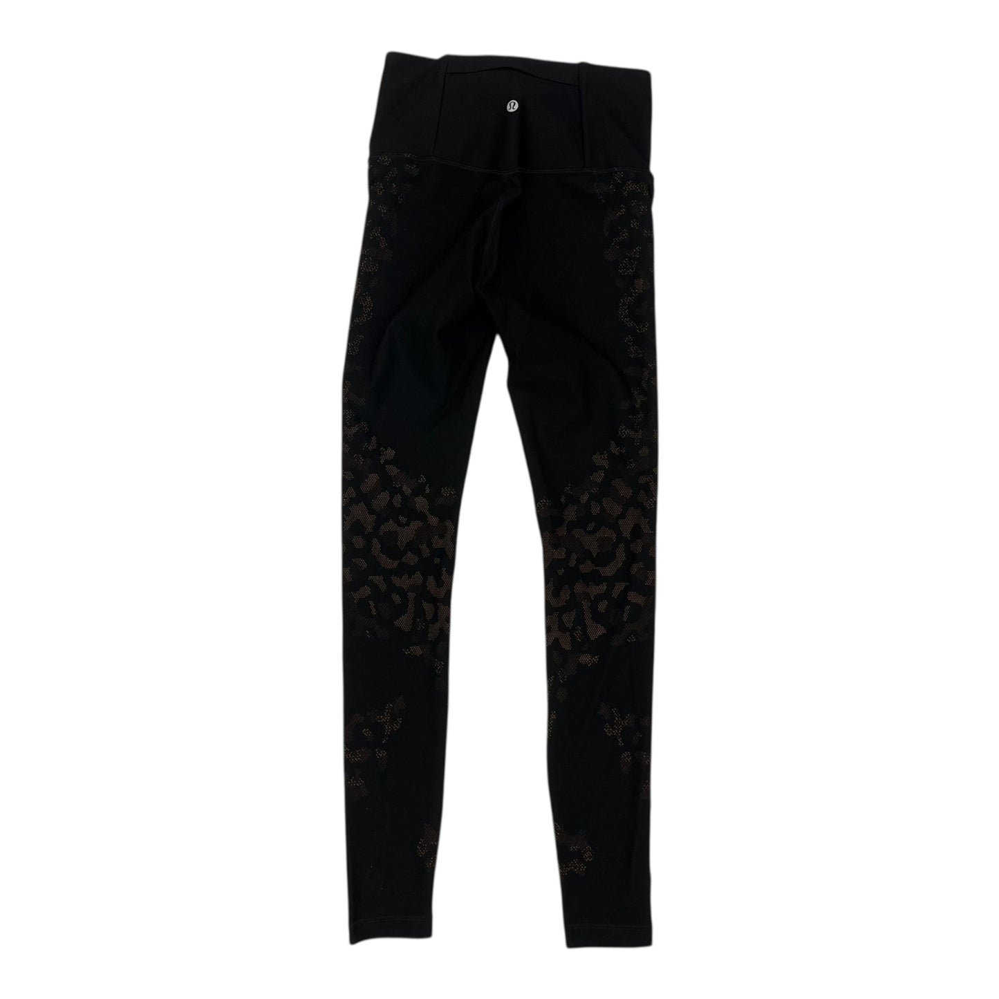 Athletic Leggings By Lululemon In Black & Orange, Size:6
