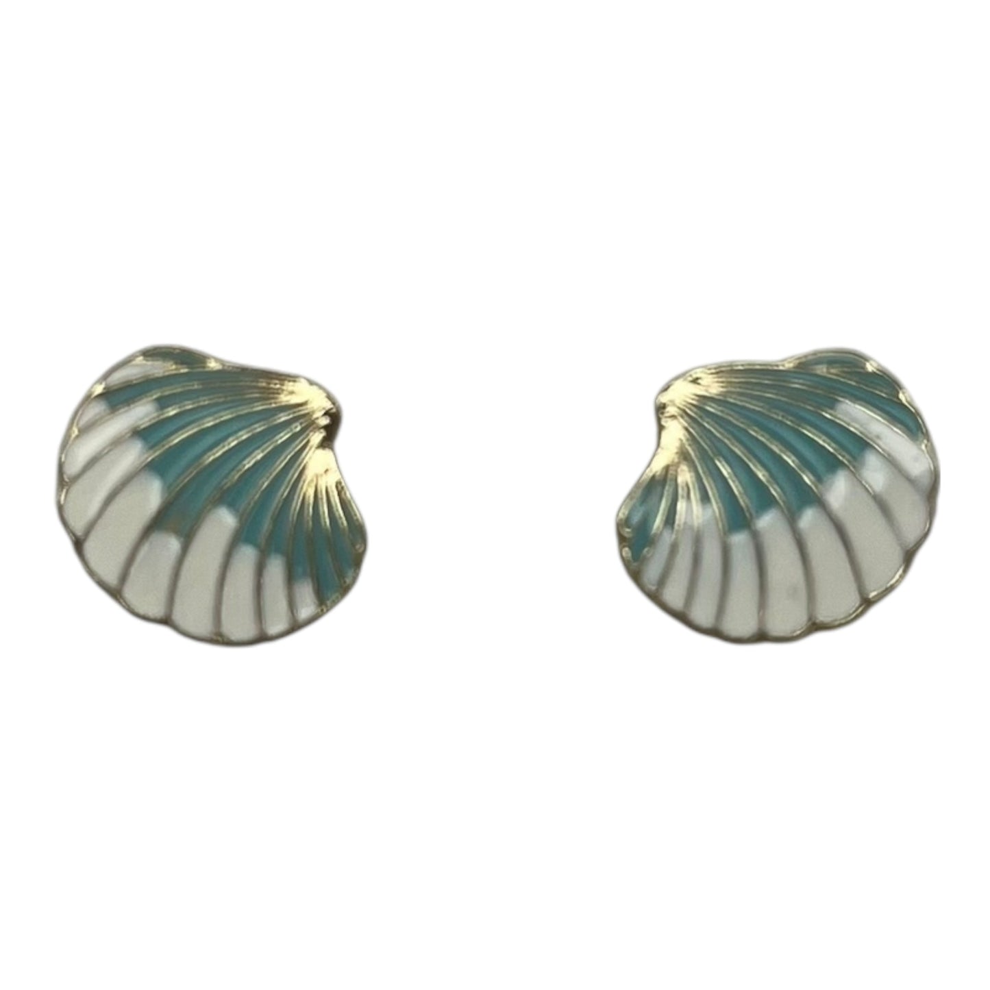 EARRINGS STUD by CME In BLUE & WHITE