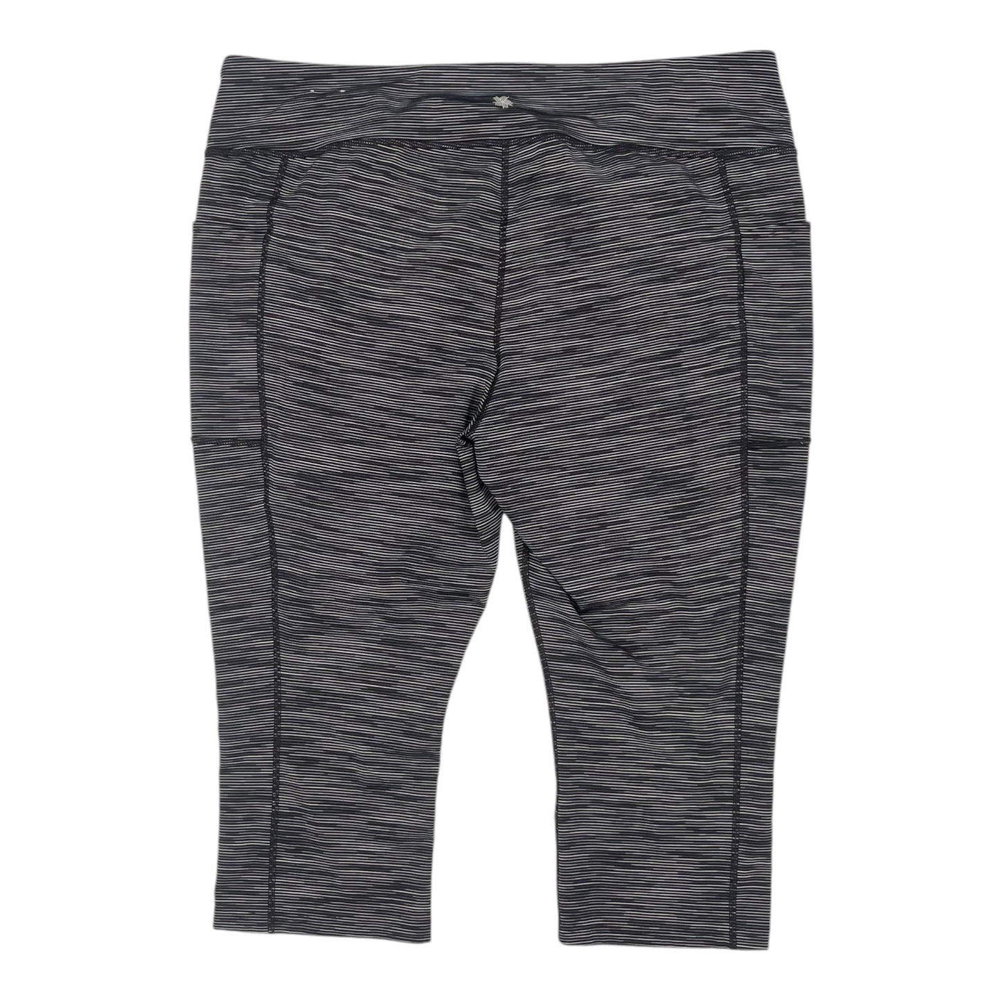 Athletic Leggings Capris By Tek Gear In Black & White, Size:3X