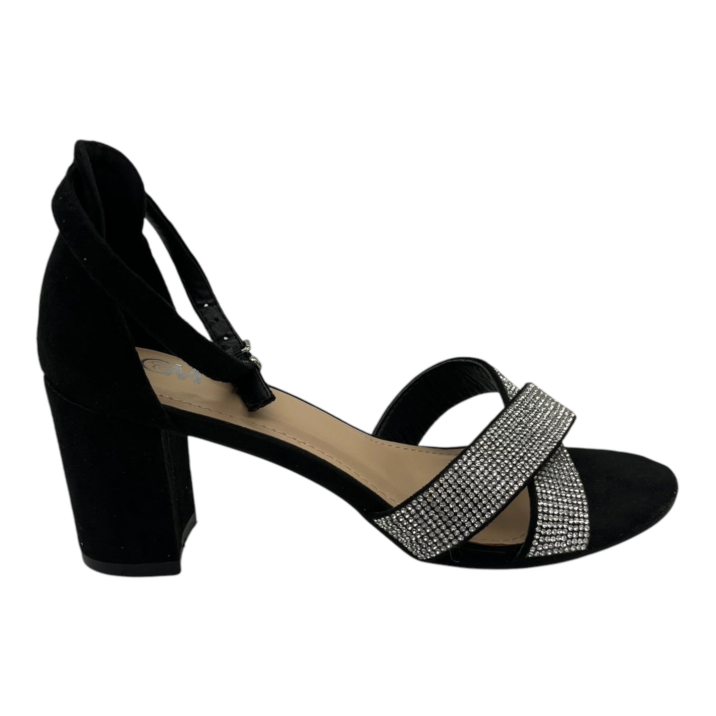 Sandals Heels Block By Cmf In Black, Size:7.5