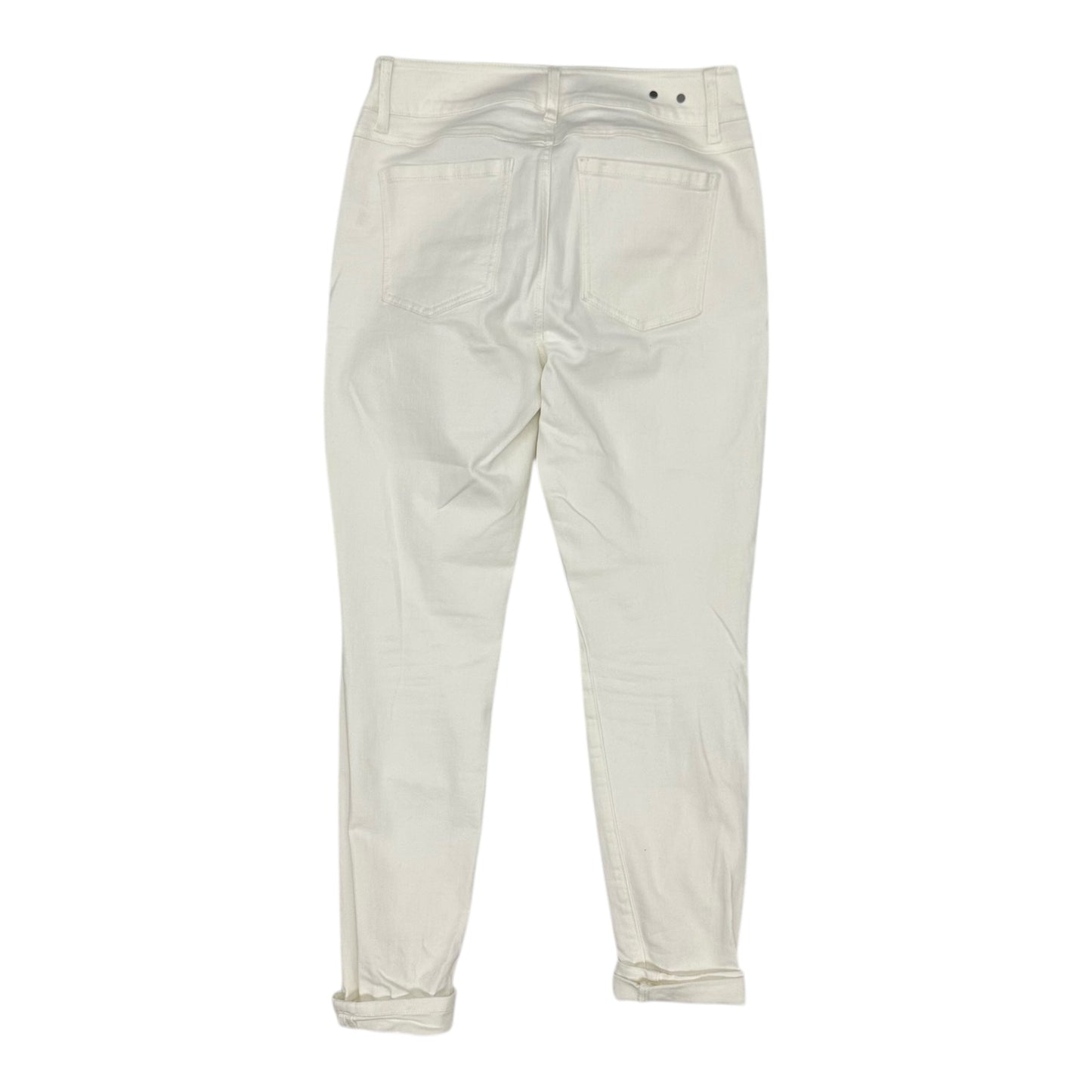 Jeans Skinny By Cabi In Cream Denim, Size:8